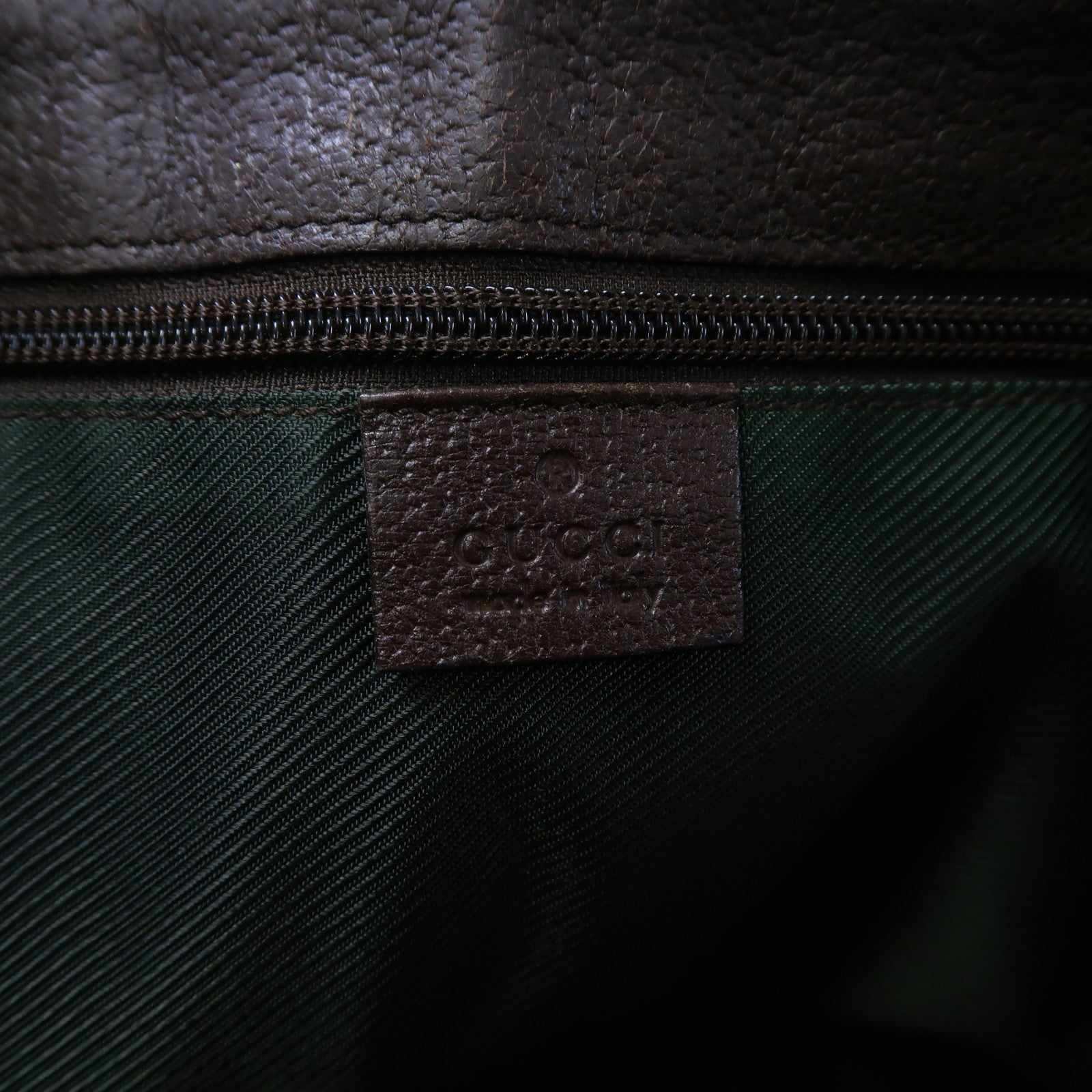 GUCCI 帆布Shoulder Bag銀扣肩背袋啡色