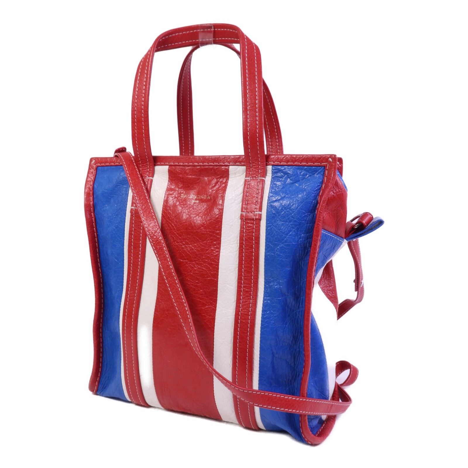 BALENCIAGA 羊皮皮革Bazar Bag銀扣手挽肩背兩用袋