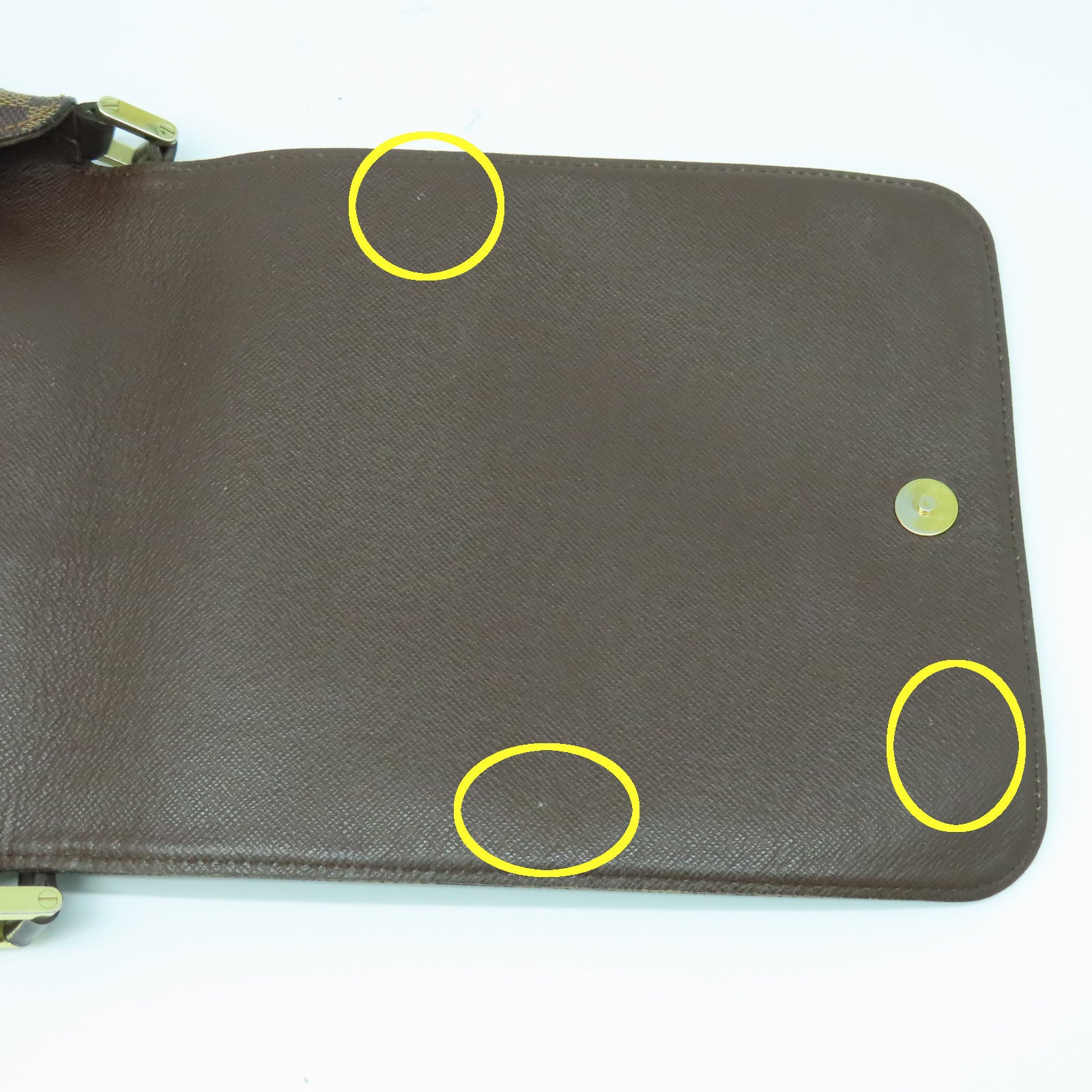 LOUIS VUITTON Damier Musette Salsa金扣肩背袋啡色