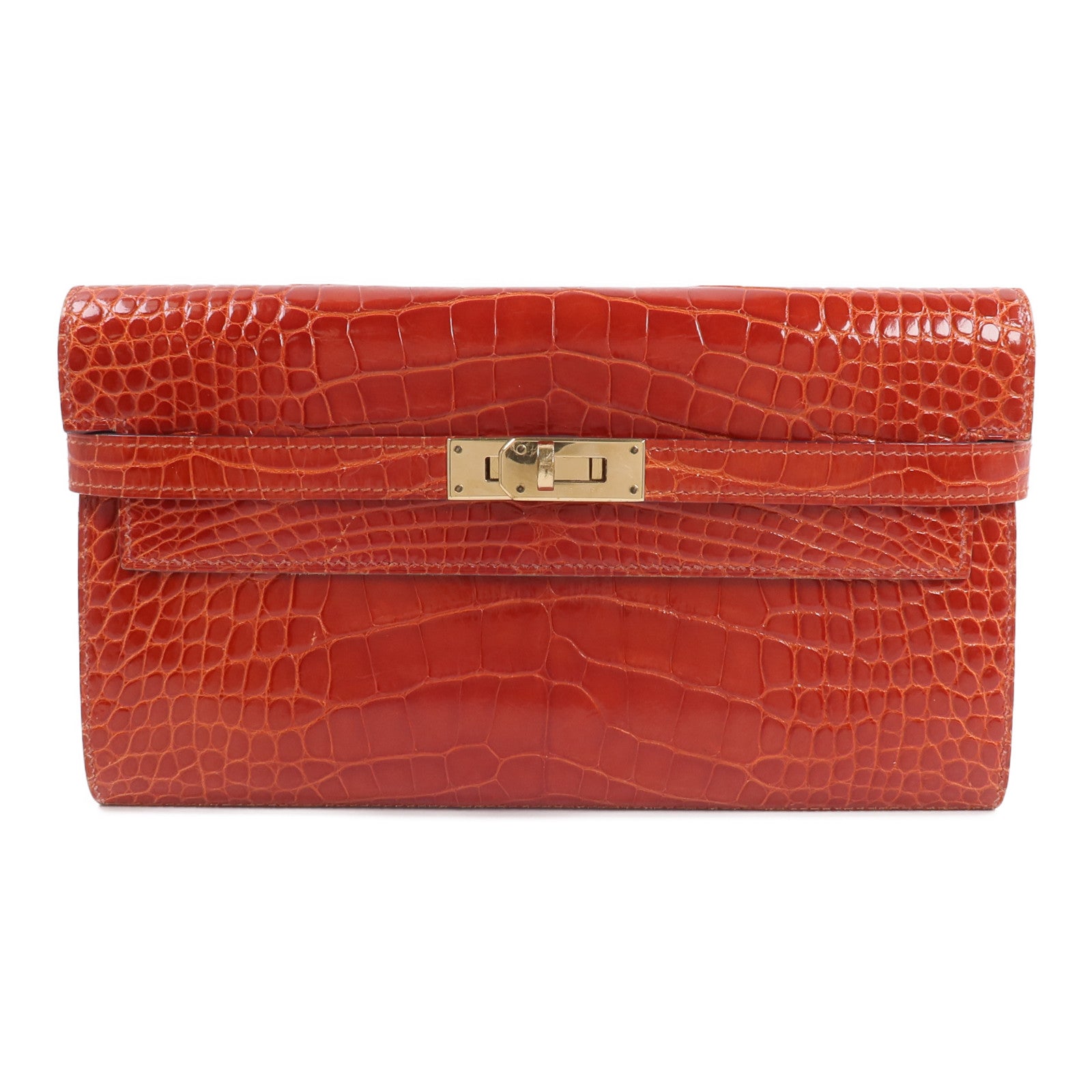 HERMES Alligator皮革Kelly Wallet長錢包