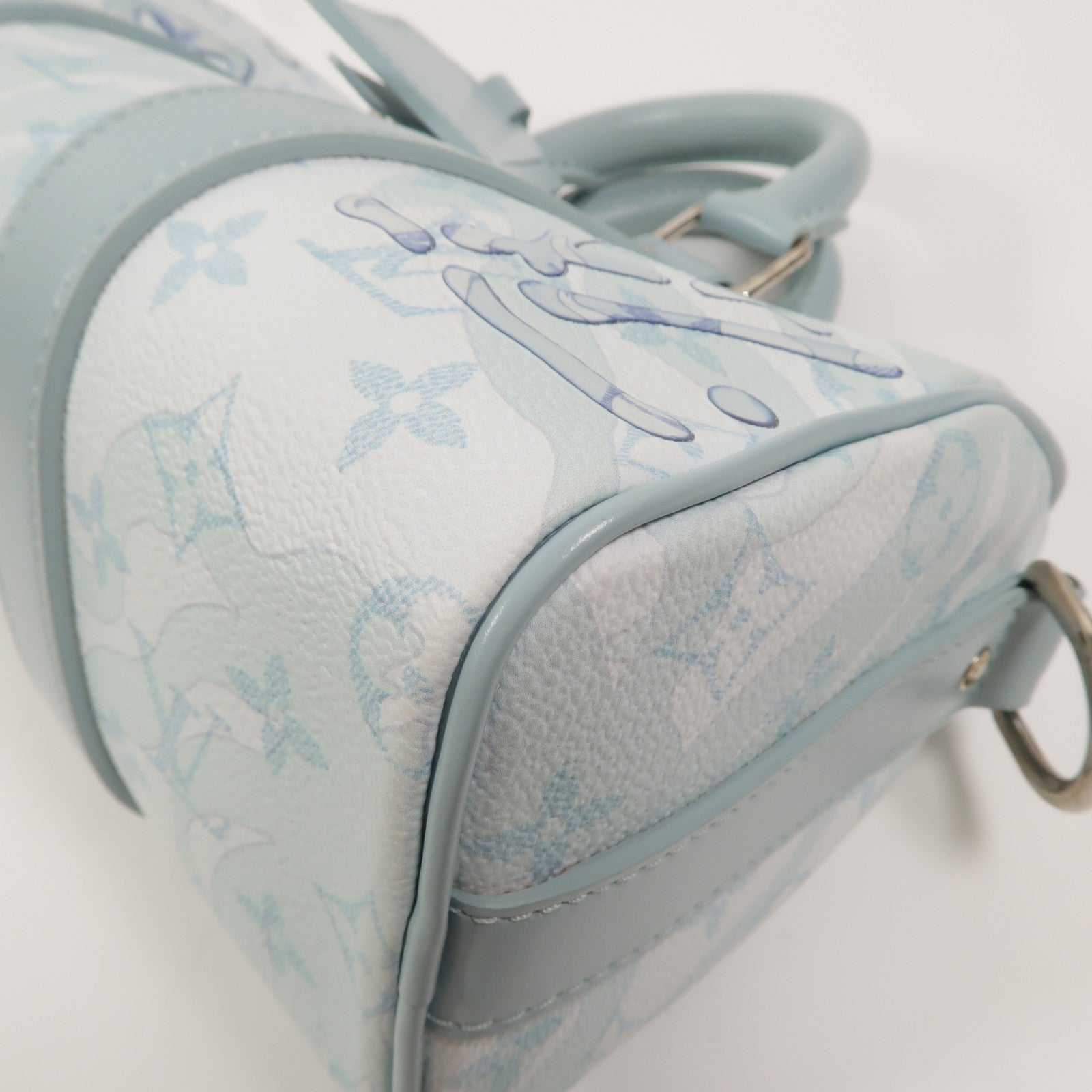 LOUIS VUITTON Monogram Aqua Garden Keepall Bandouliere 25手挽肩背兩用袋