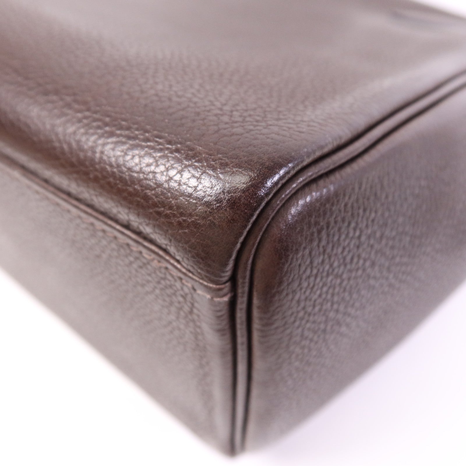 HERMES Barenia皮革Kelly Messenger GM銀扣肩背袋Rouge H