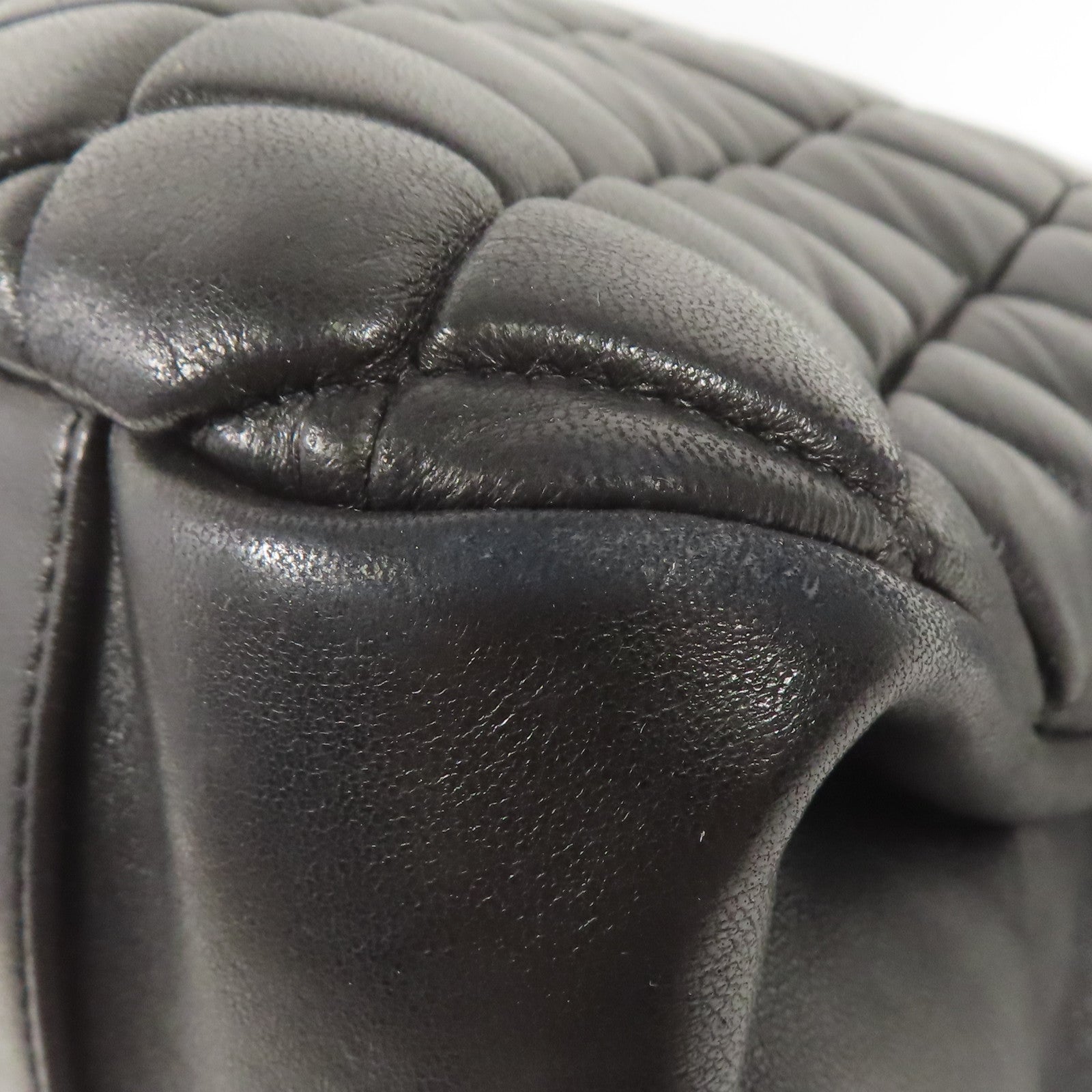 CHANEL 牛皮皮革Chain Shoulder銀扣鏈帶肩背袋