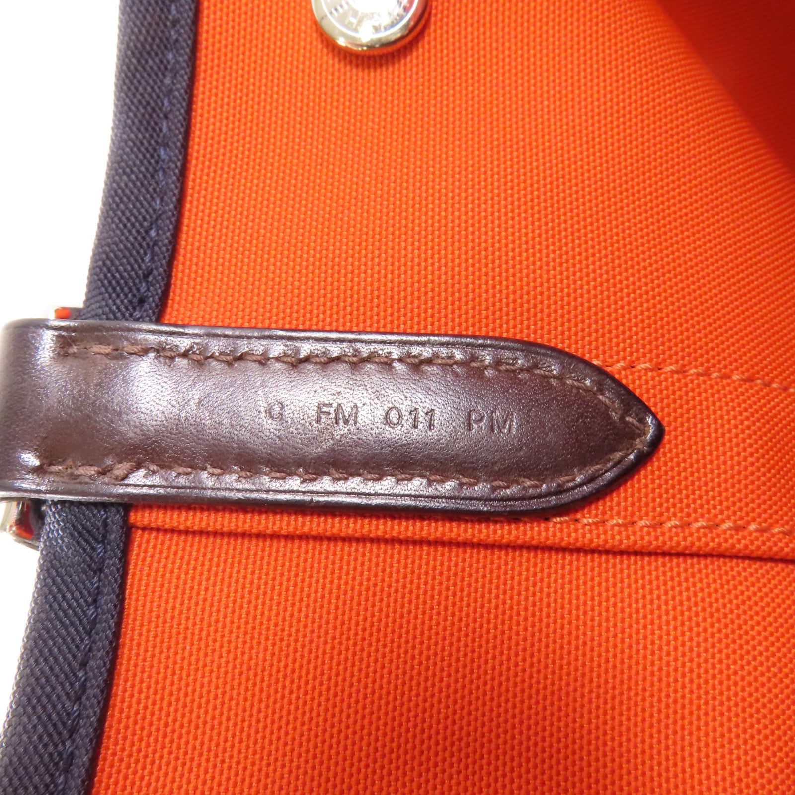 HERMES 【激減優惠】帆布Pansage Groom手挽肩背兩用袋Blue Navy/Feu