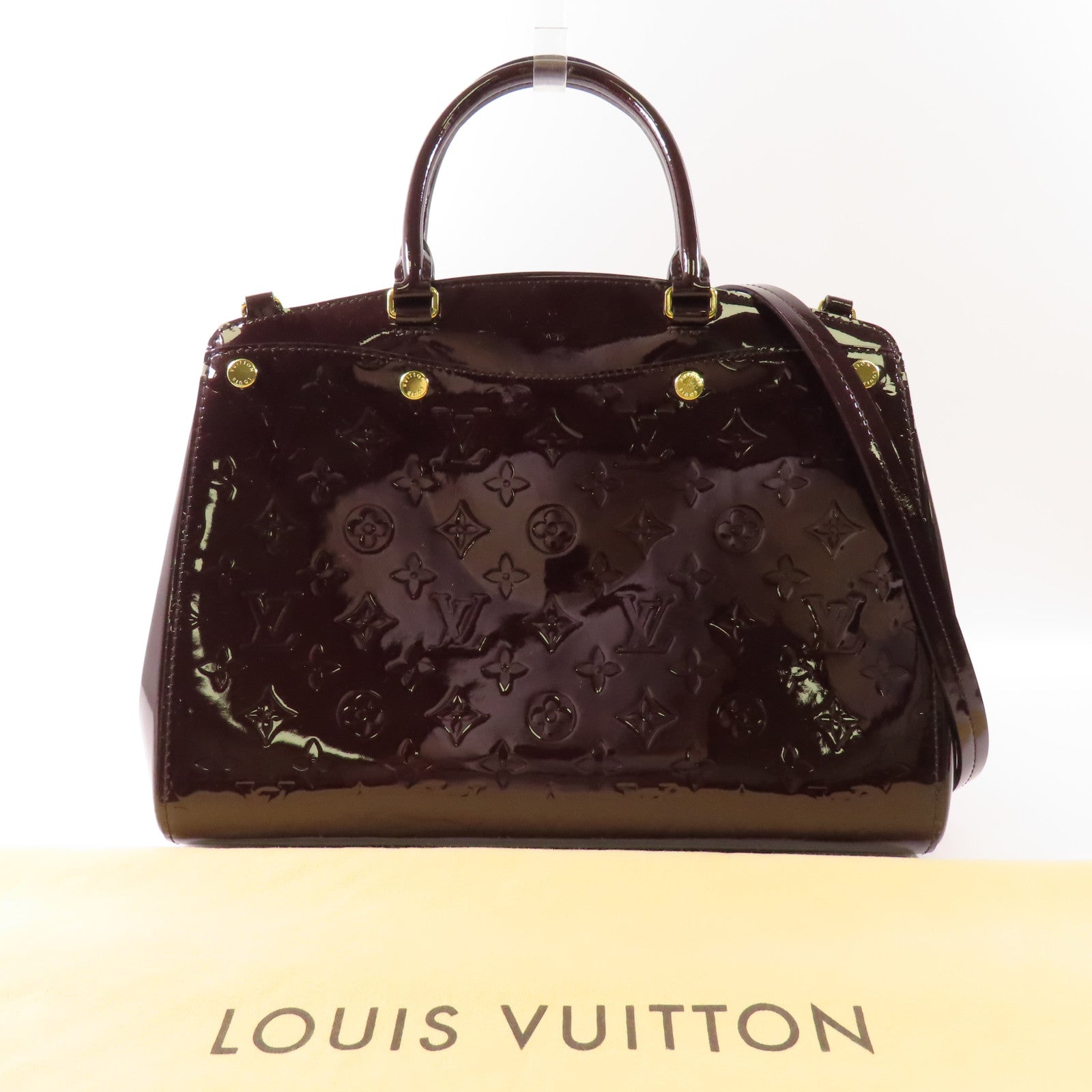 LOUIS VUITTON Vernis Brea MM金扣手挽肩背兩用袋