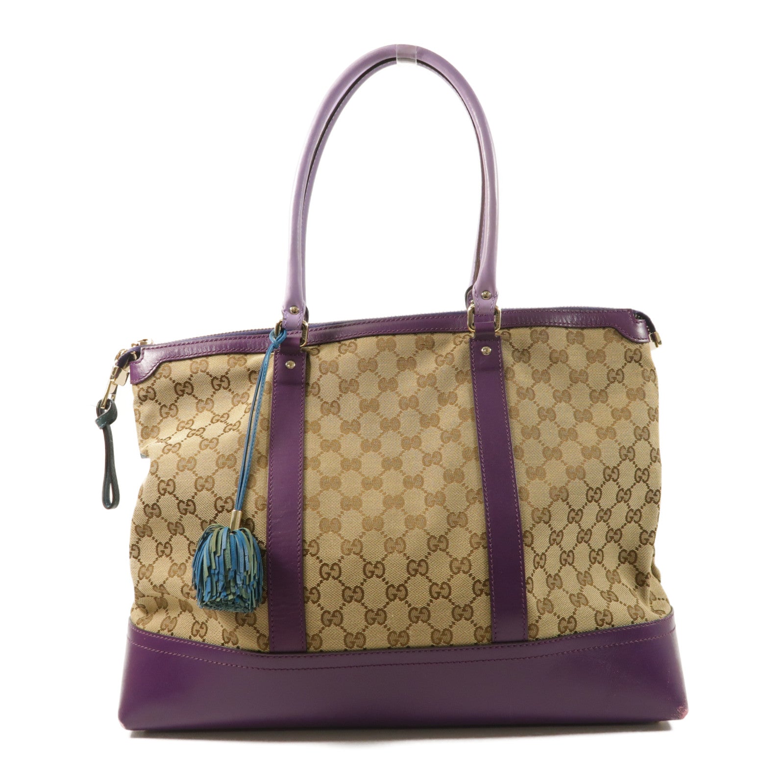 GUCCI 帆布Tote Bag金扣手挽袋