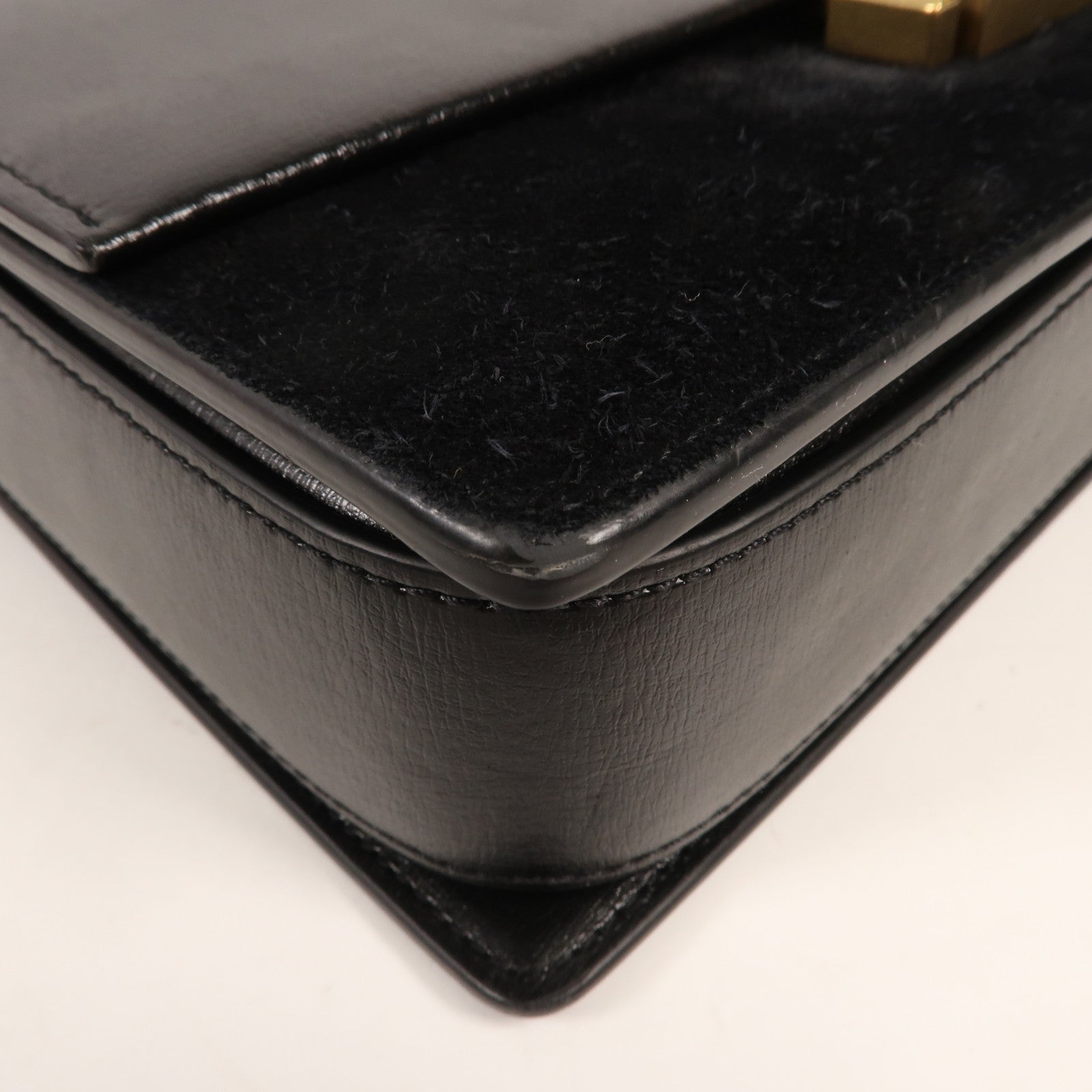 SAINT LAURENT 牛皮/麂皮皮革Bellechasse金扣肩背袋