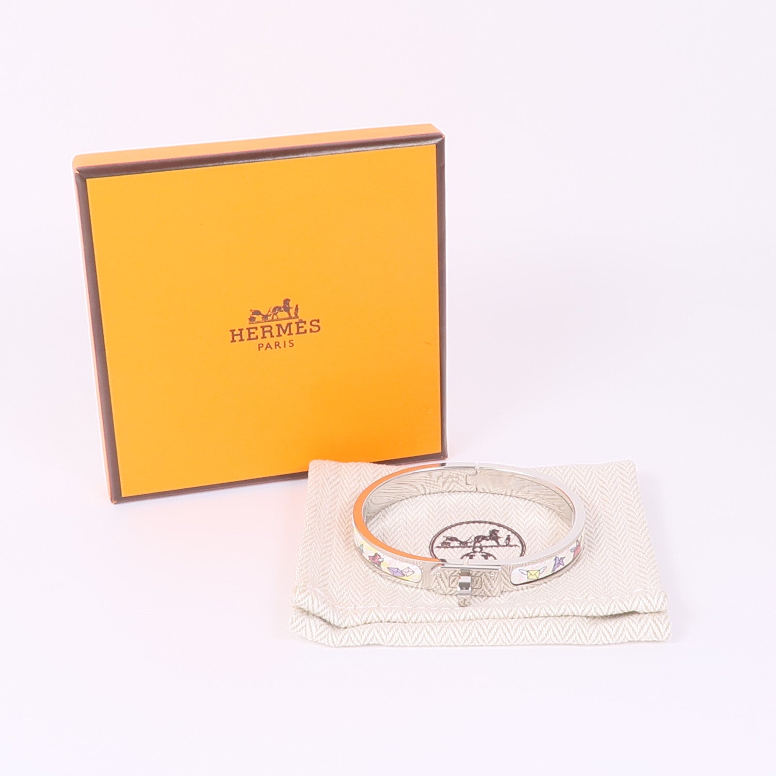 HERMES 金屬/琺瑯Mini Kelly Bracelet手鐲