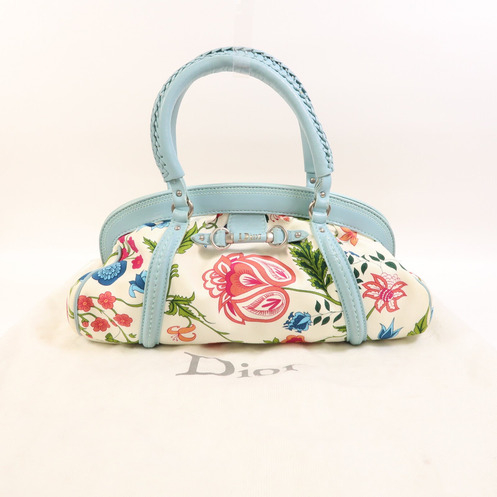 Dior 帆布Hand Bag銀扣手挽袋