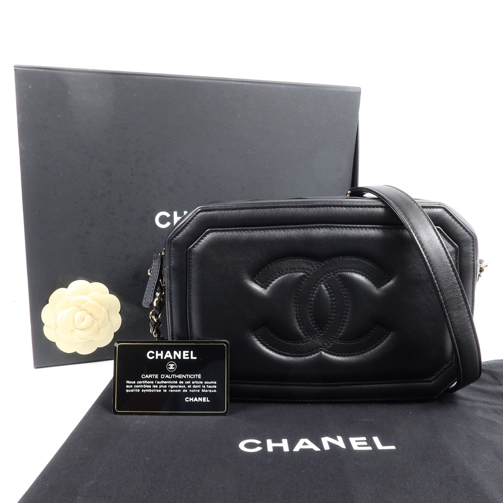 CHANEL 羊皮皮革Chain Shoulder Bag鏈帶肩背袋