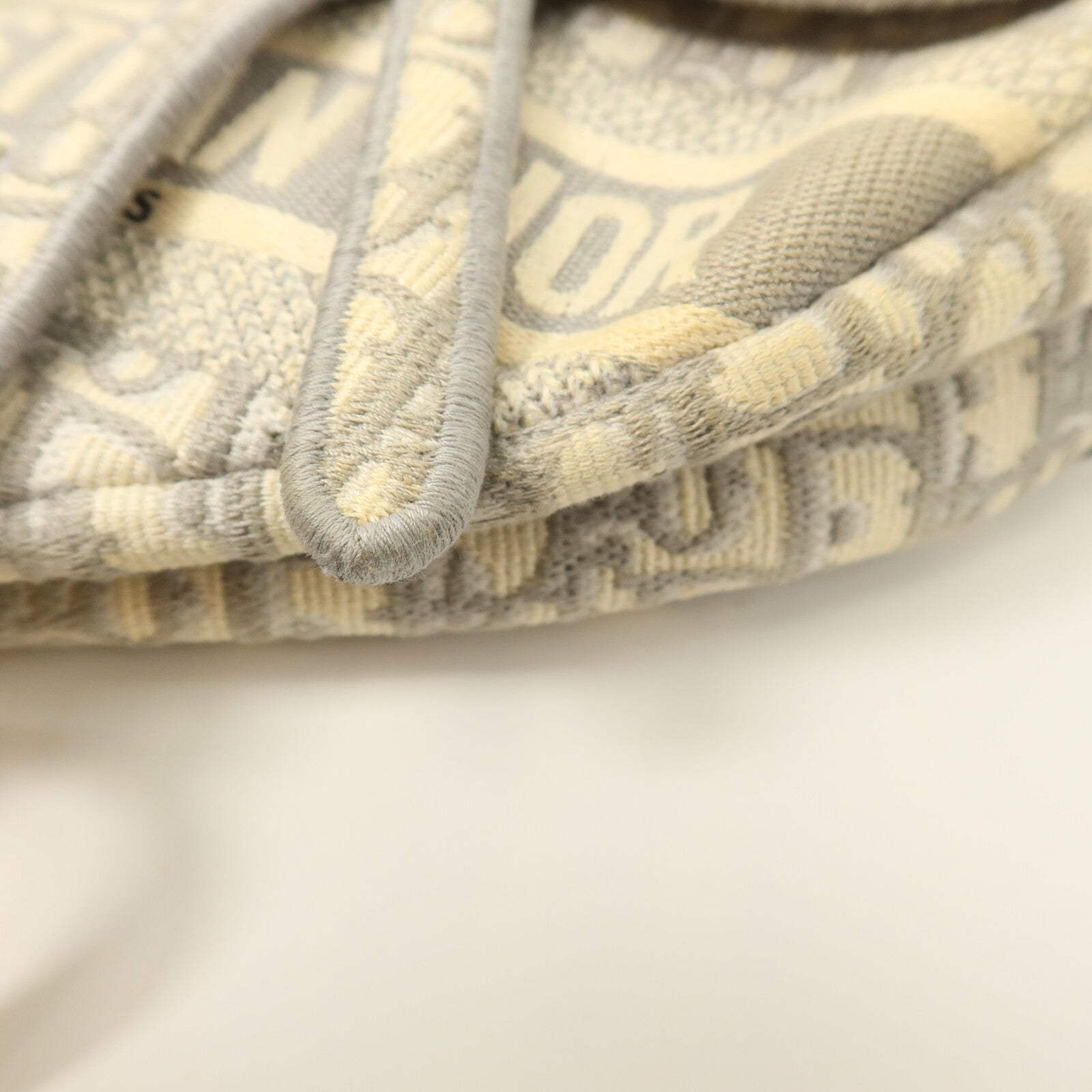 Dior 帆布Oblique Jacquard Saddle銀扣肩背袋
