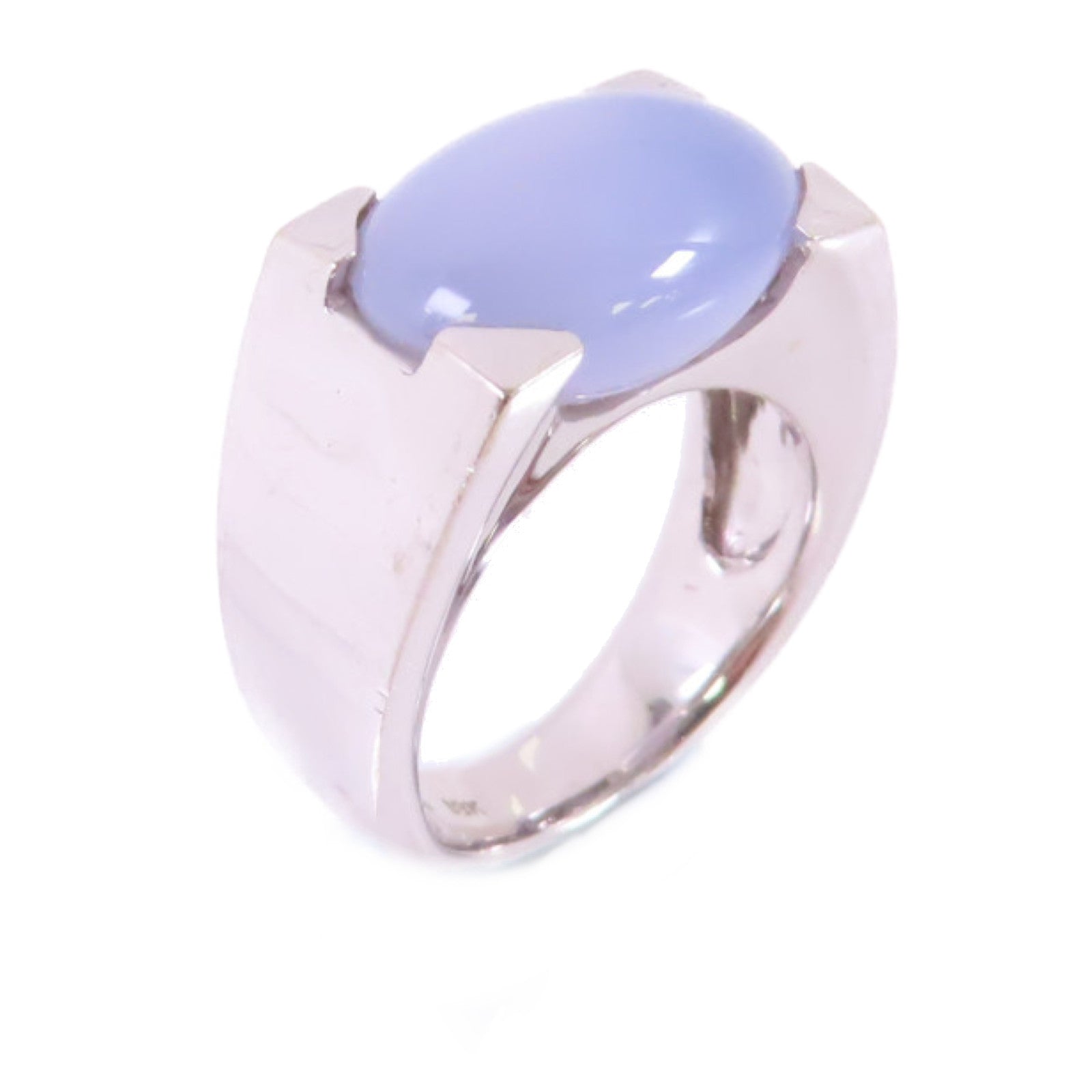 JEWELRY 18K白金/翡翠Jade Ring戒指US#5.25