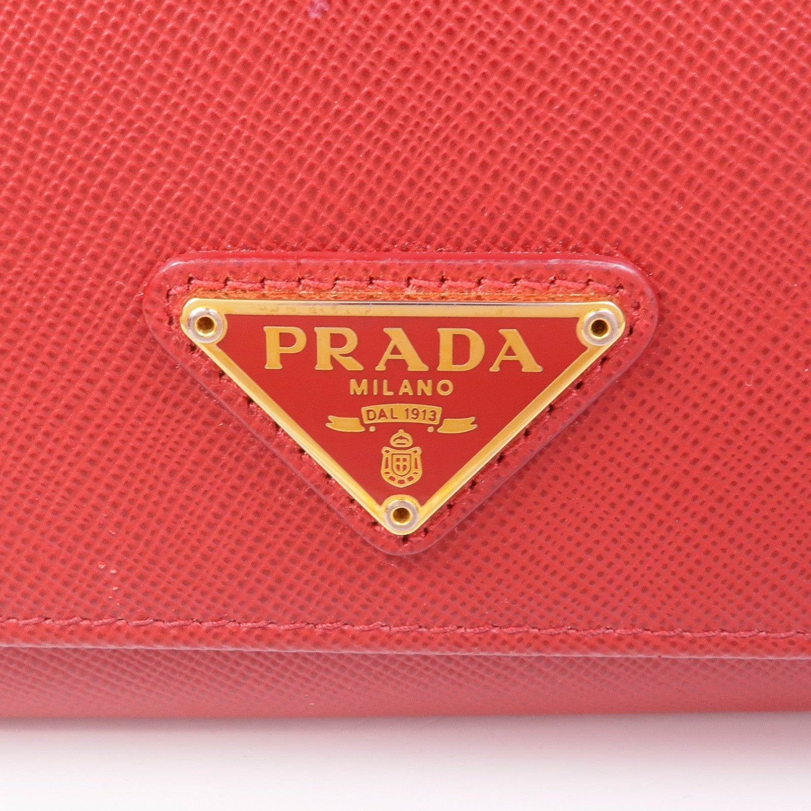 PRADA Saffiano皮革Long Wallet金扣長錢包