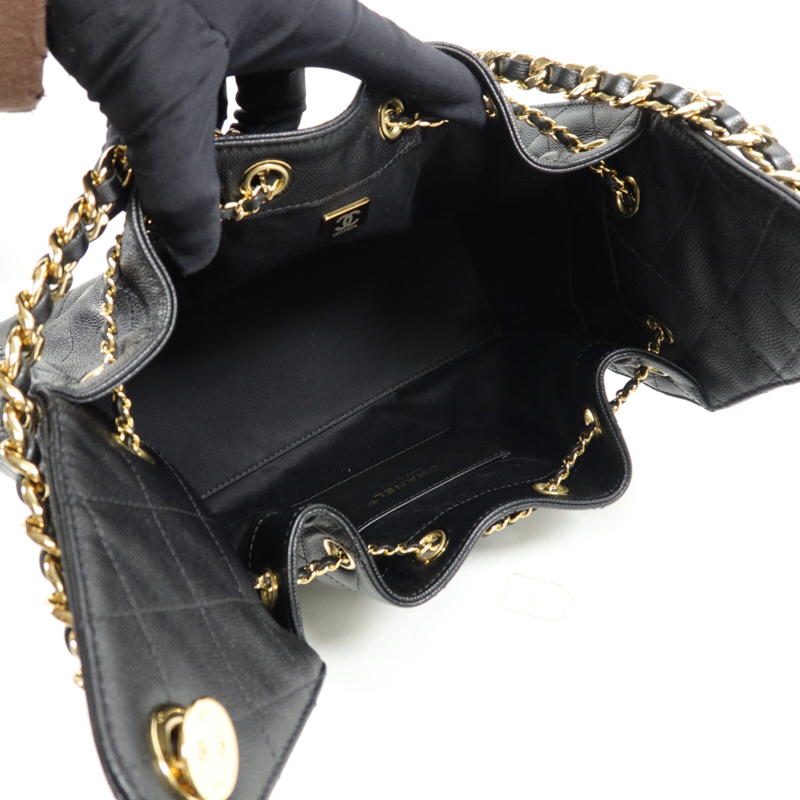 CHANEL 牛皮皮革C25鏈帶肩背袋