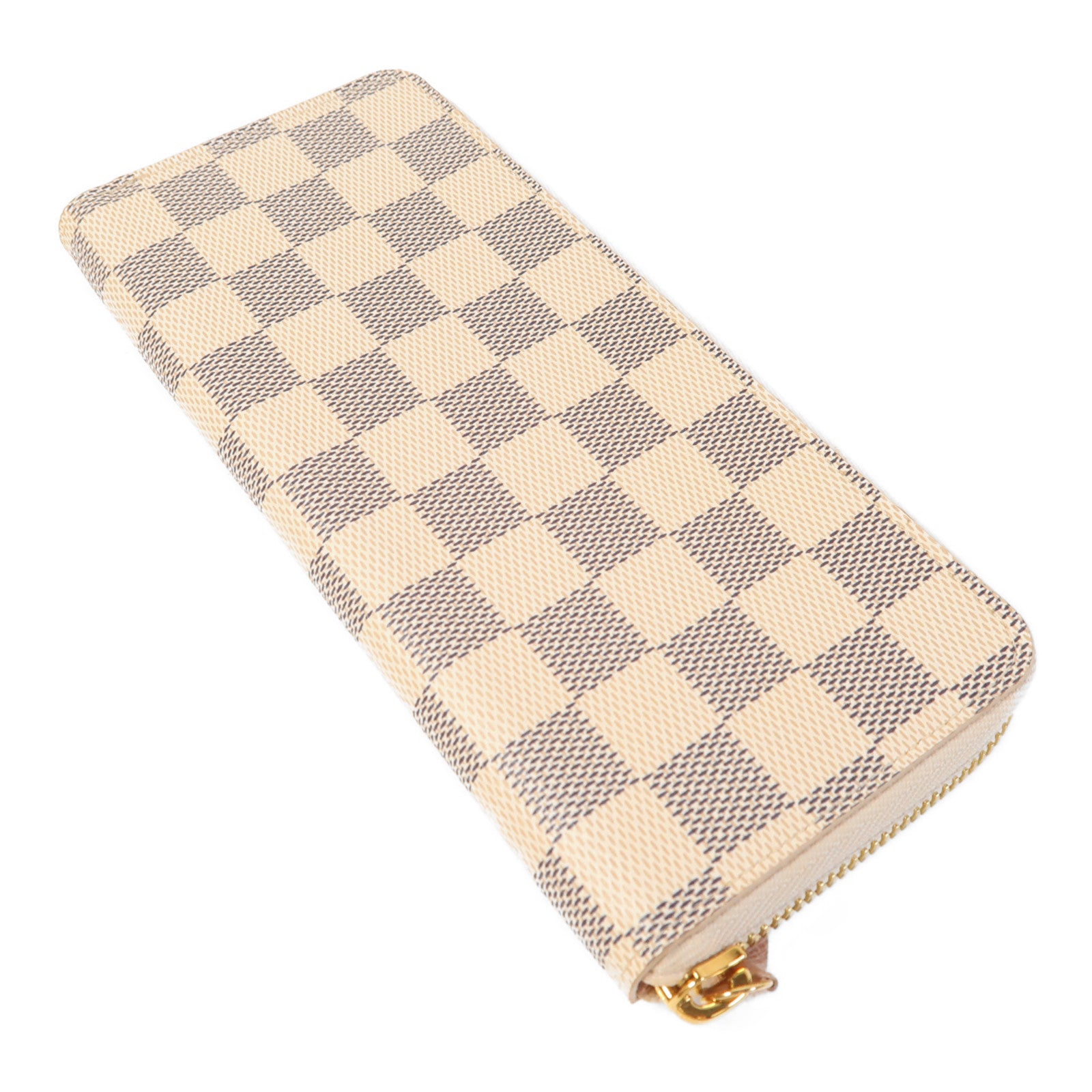 LOUIS VUITTON Damier Azur Clemence Long Wallet金扣長錢包