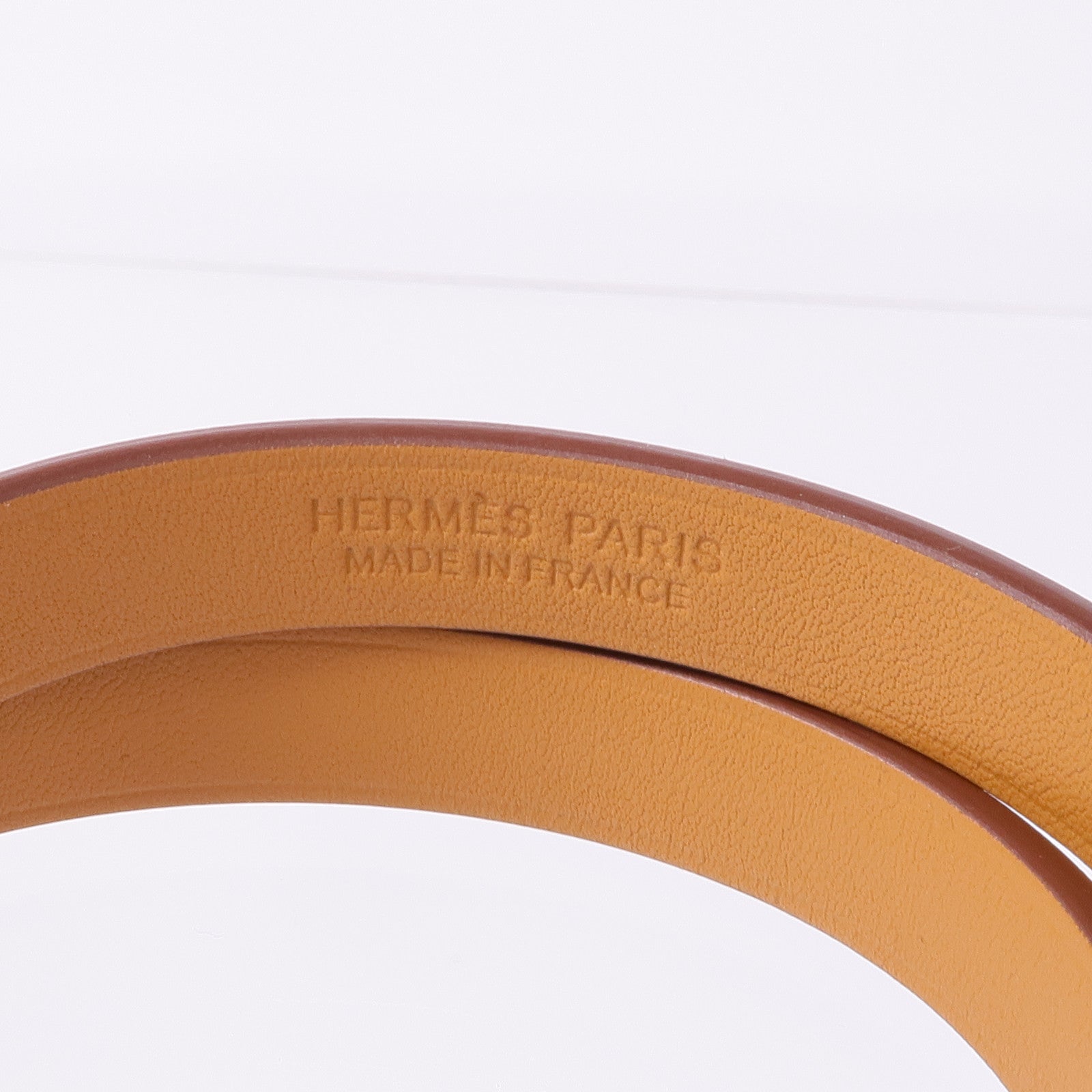 HERMES Swift皮革Mini Kelly Double手鏈Gold