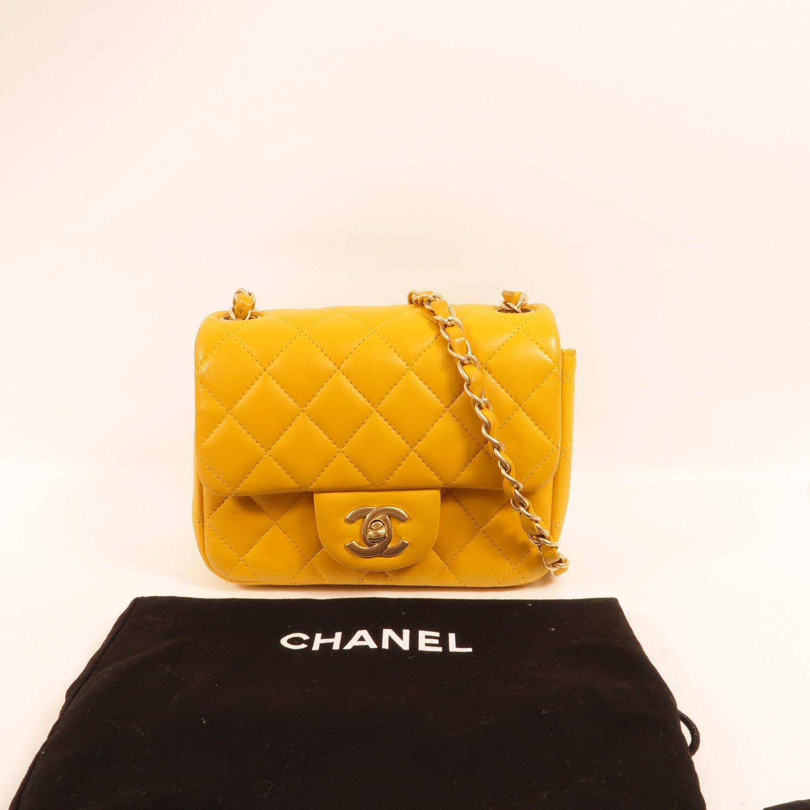 CHANEL 羊皮皮革Mini Classic 17鏈帶肩背袋