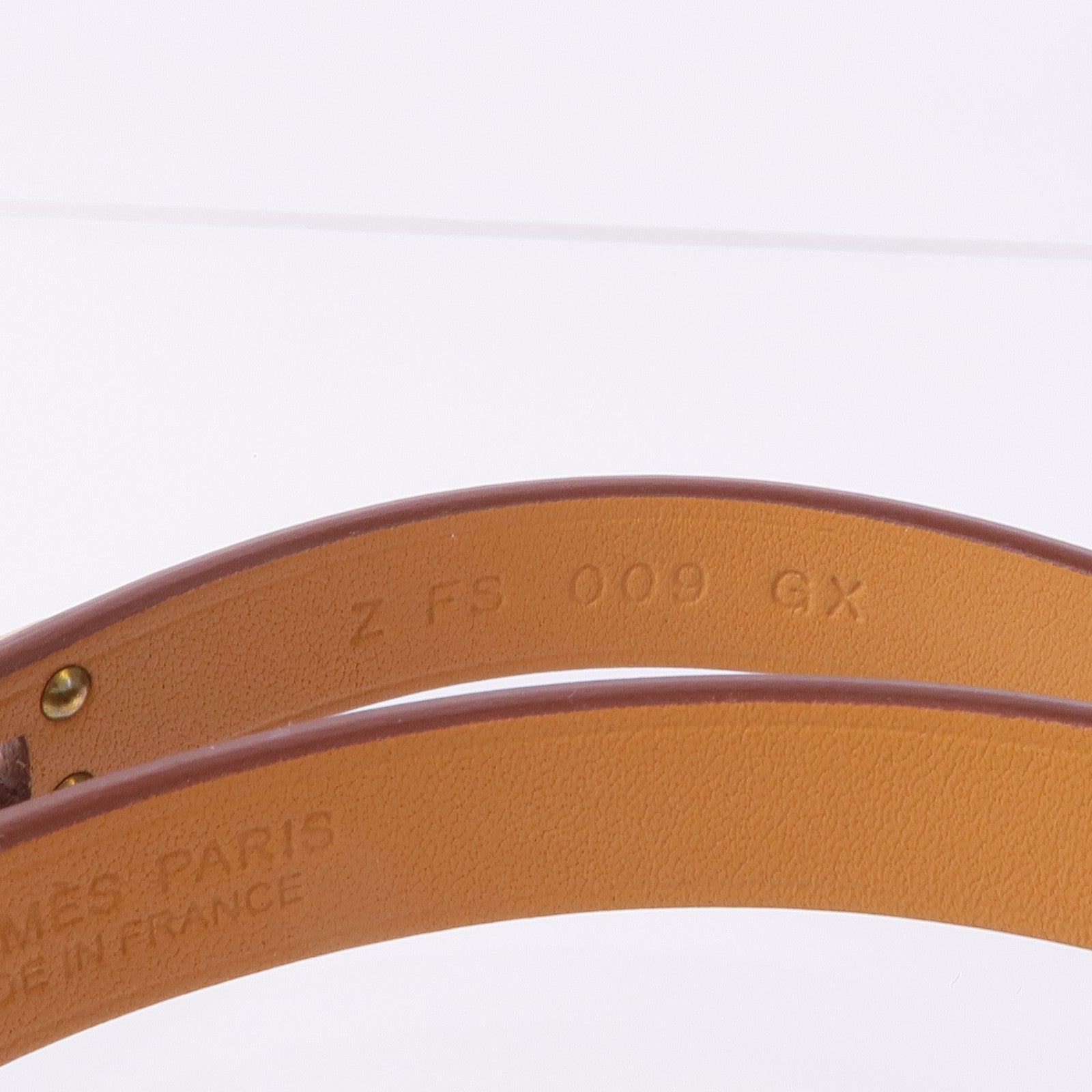 HERMES Swift皮革Mini Kelly Double手鏈Gold