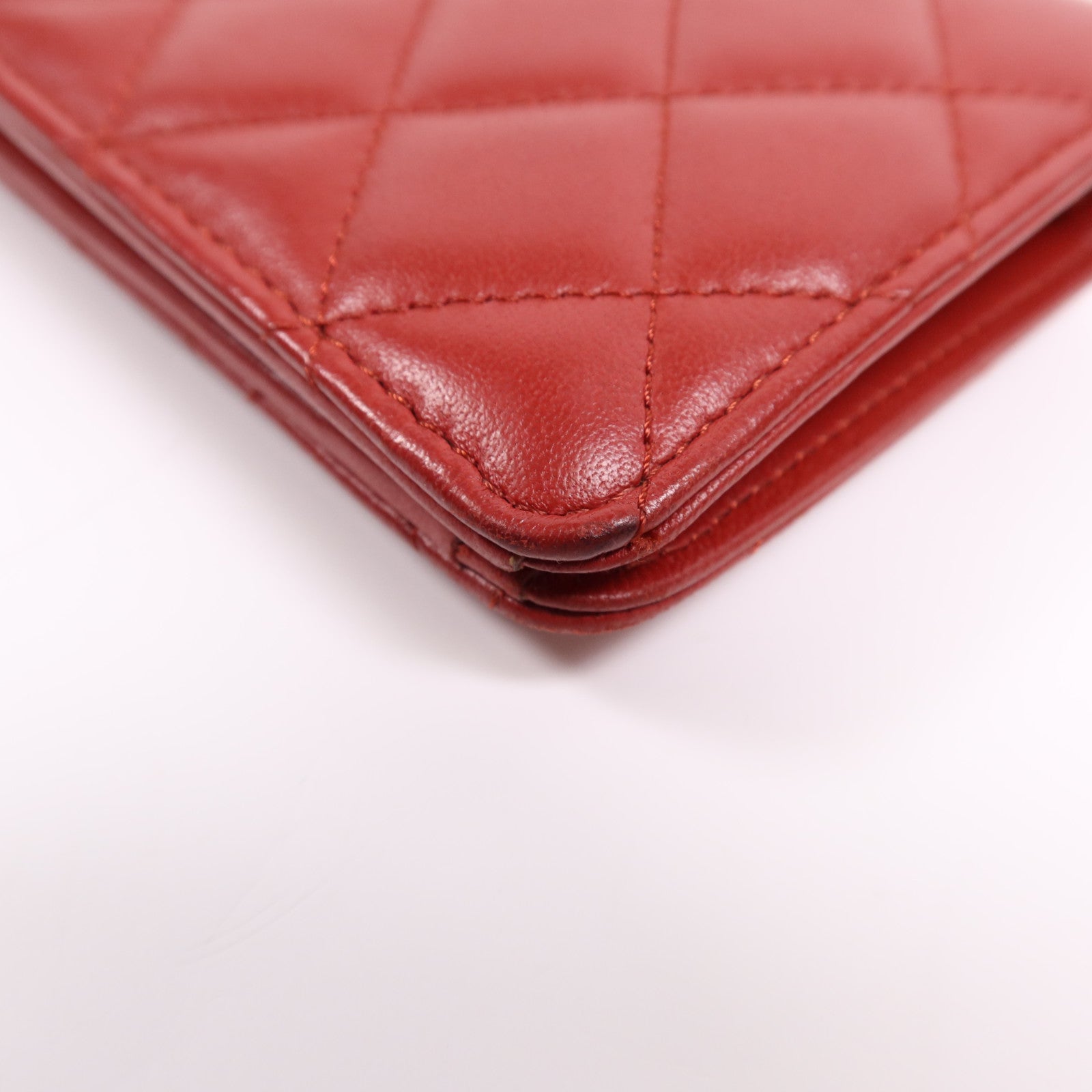 CHANEL 羊皮皮革Long Wallet銀扣長錢包