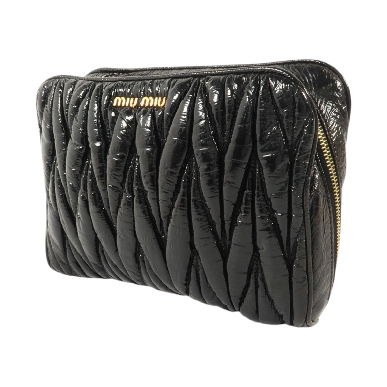 Miu Miu 漆皮皮革Clutch Bag金扣手拿包