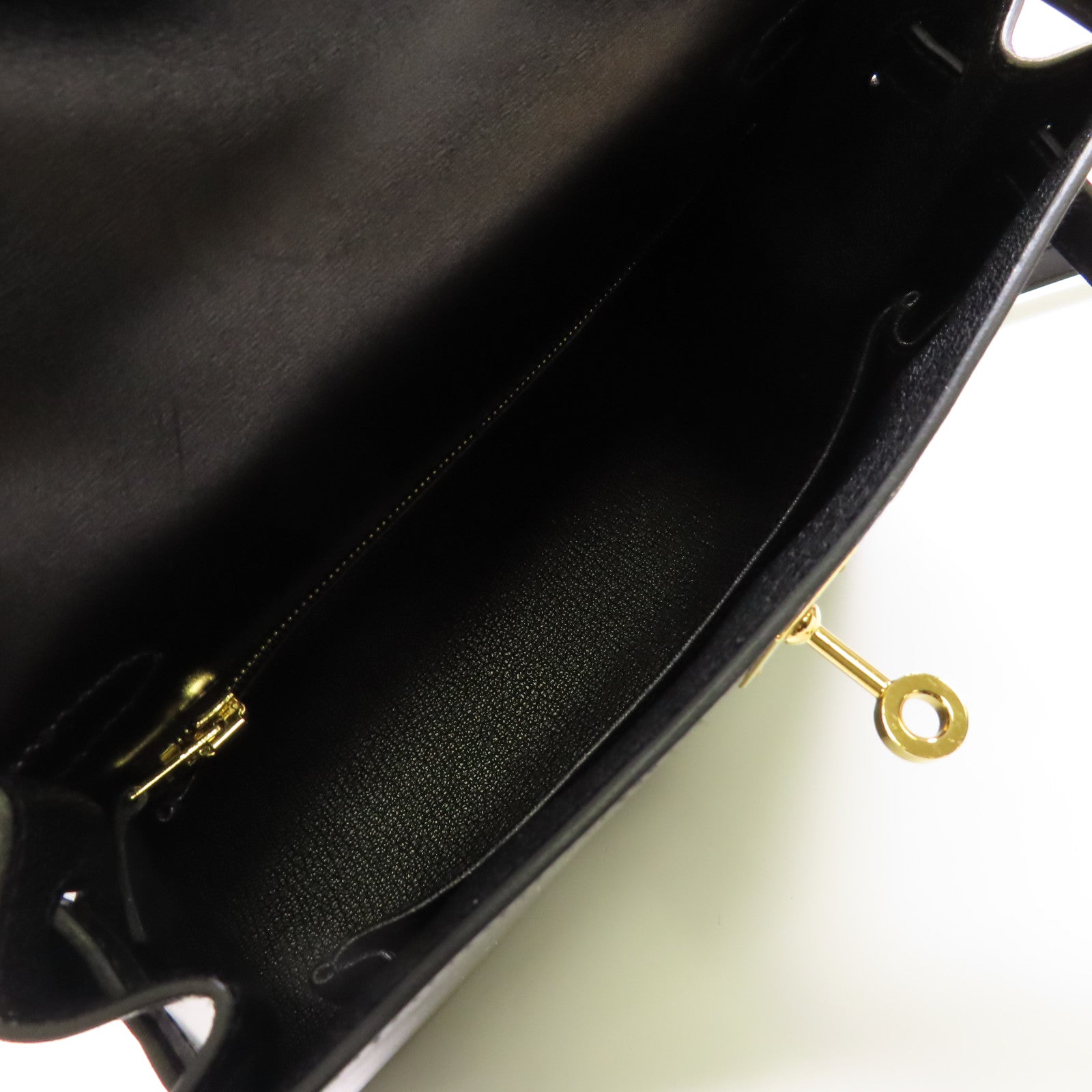 HERMES Boxcalf皮革Kelly 25金扣手挽肩背兩用袋Noir