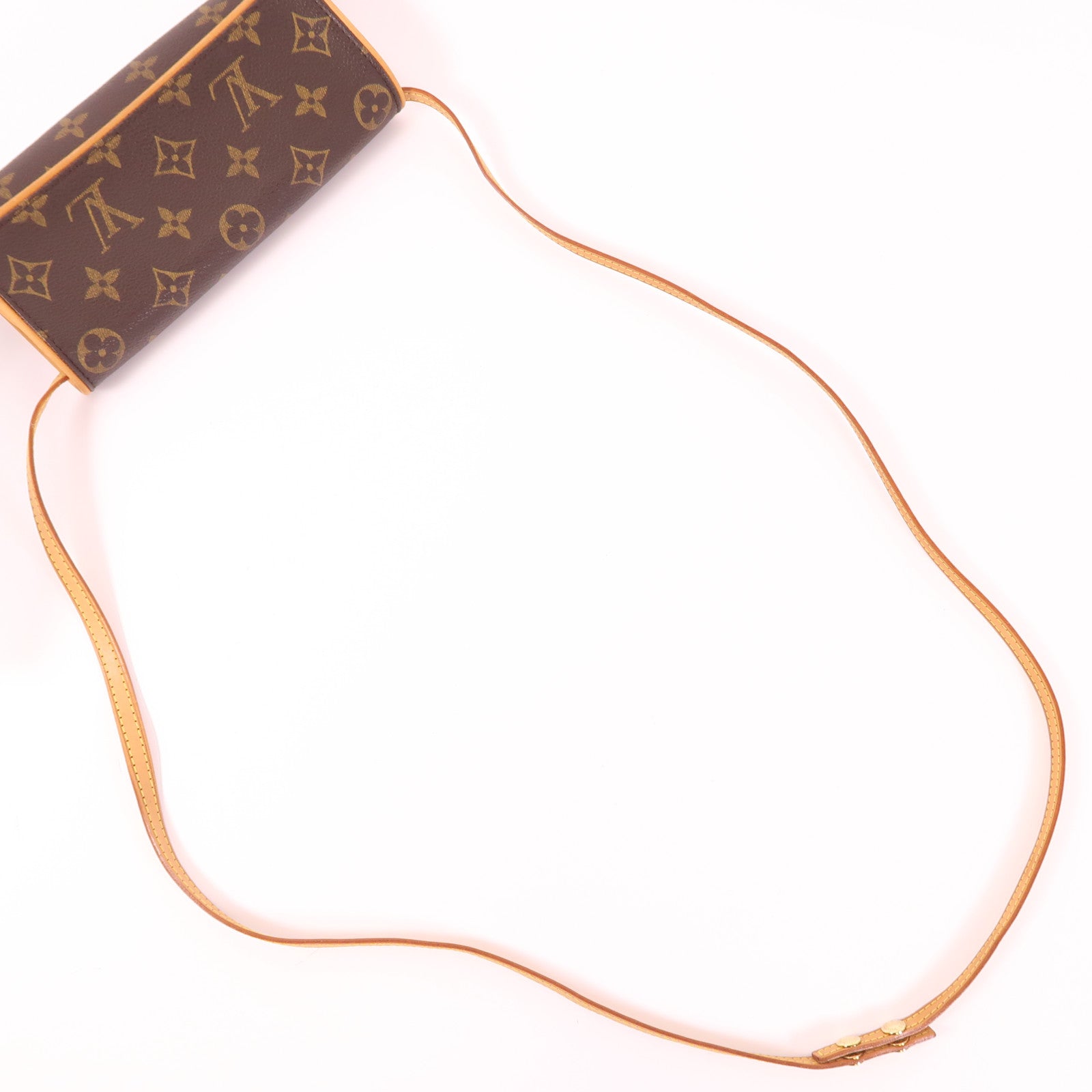 LOUIS VUITTON LV GHW Pochette Twin PM Shoulder Bag M51854 Monogram Brown