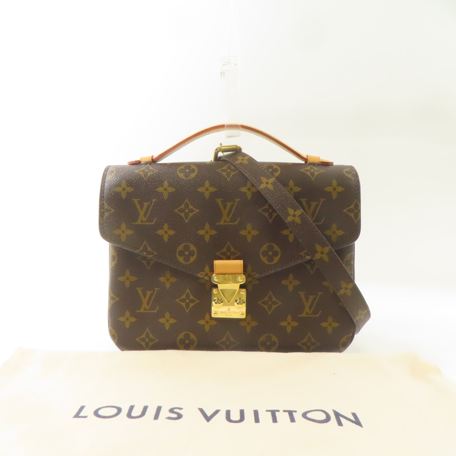 LOUIS VUITTON Monogram Pochette Metis金扣手挽肩背兩用袋啡色