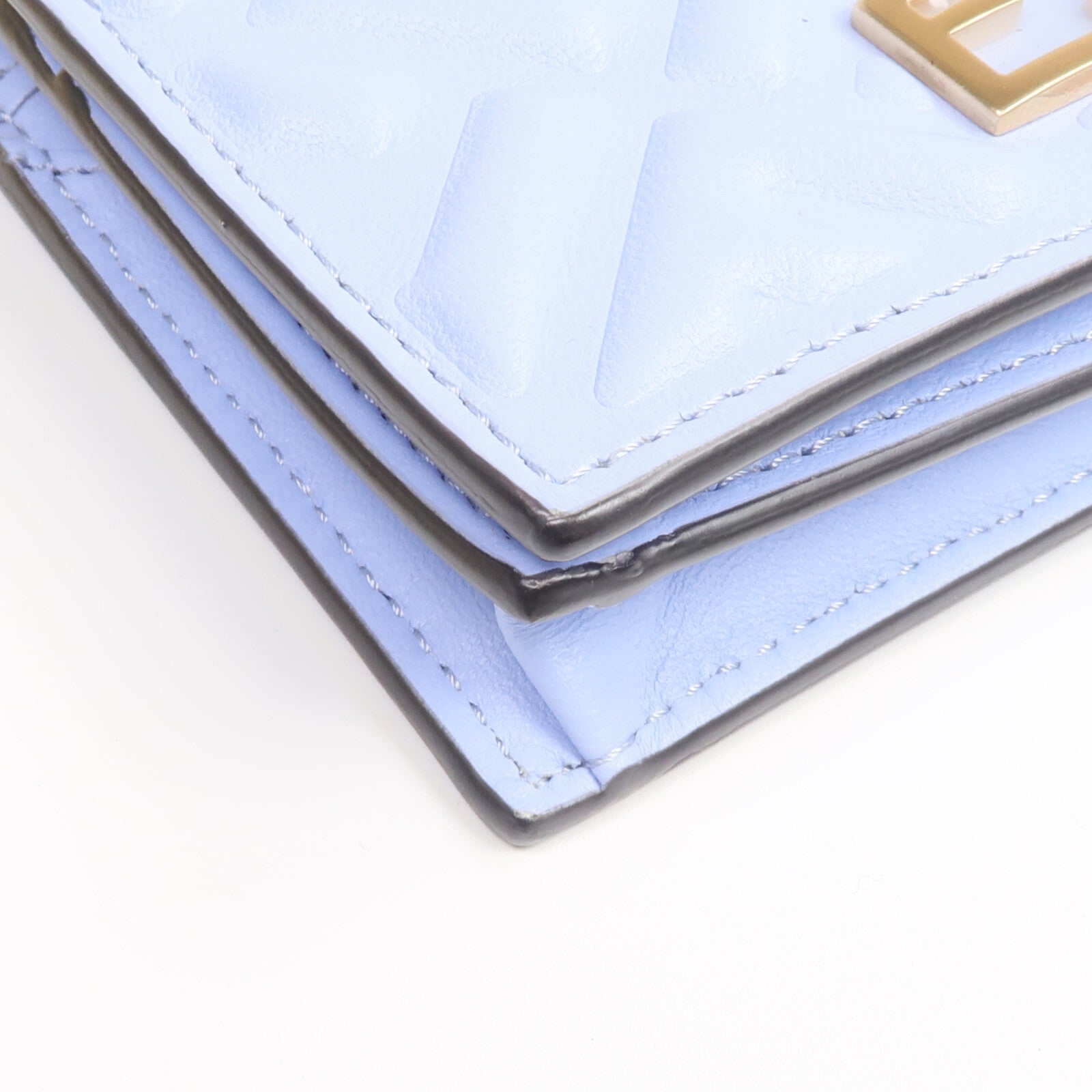 FENDI 【激減優惠】牛皮皮革Wallet金扣錢包