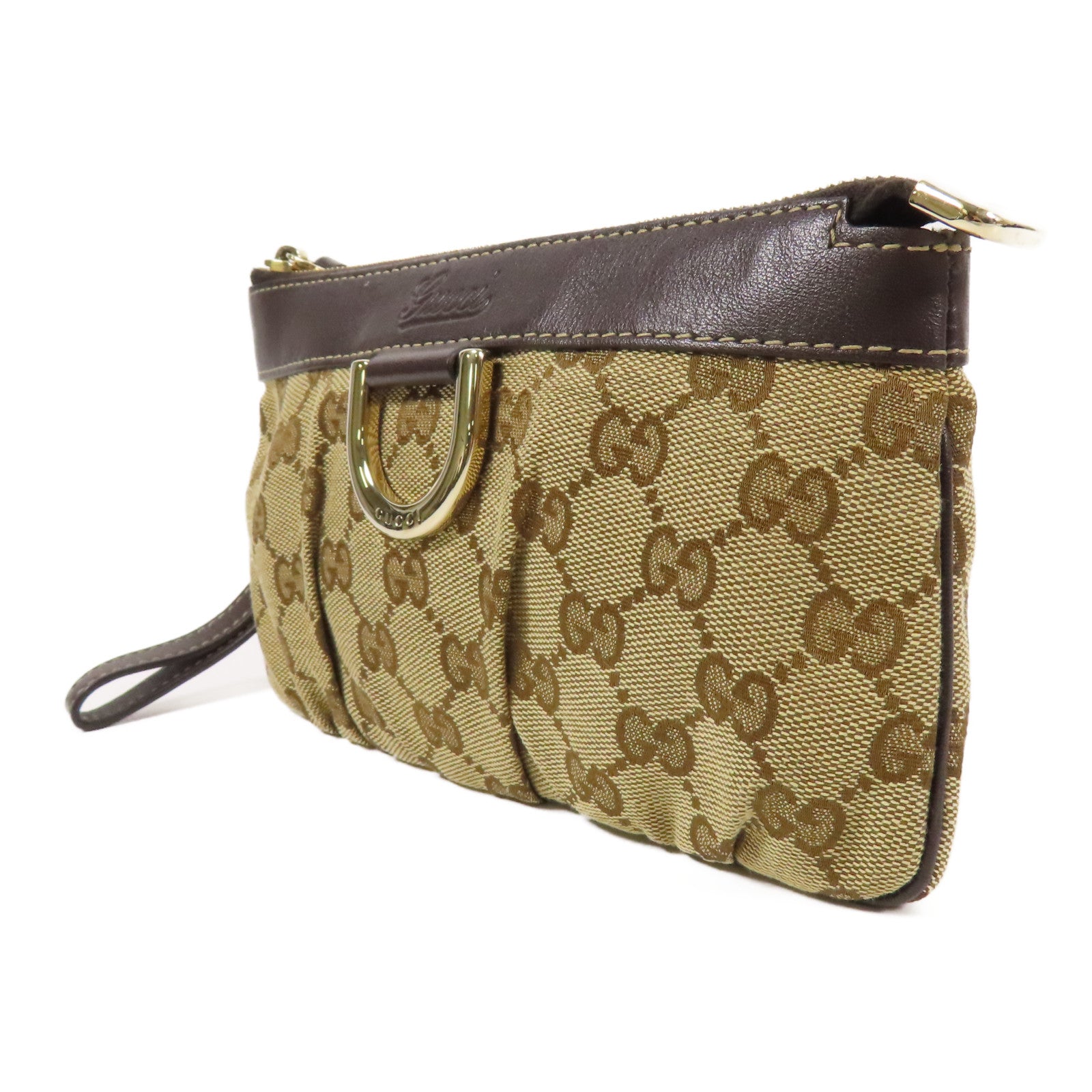 GUCCI 帆布Clutch Bag金扣手拿包