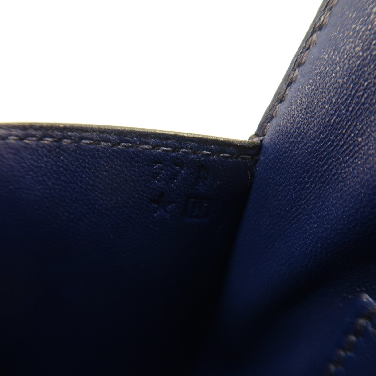 HERMES 【激減優惠】Tadelake皮革Egee Clutch銀扣手拿包Bleu Saphir寶石藍色