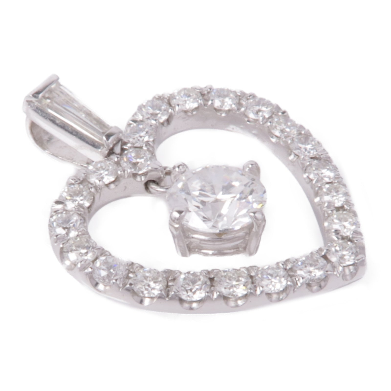 JEWELRY 18K白金Diamond Pendant Top鑽石吊墜