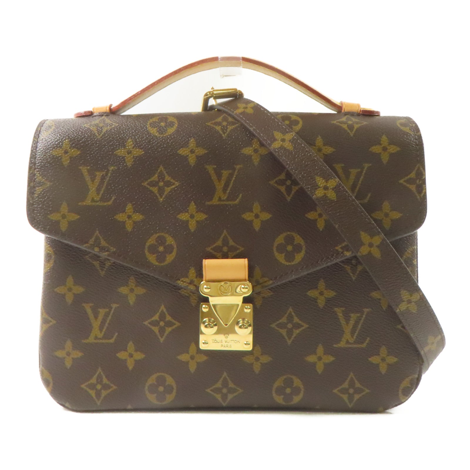 LOUIS VUITTON Monogram Pochette Metis金扣手挽肩背兩用袋啡色