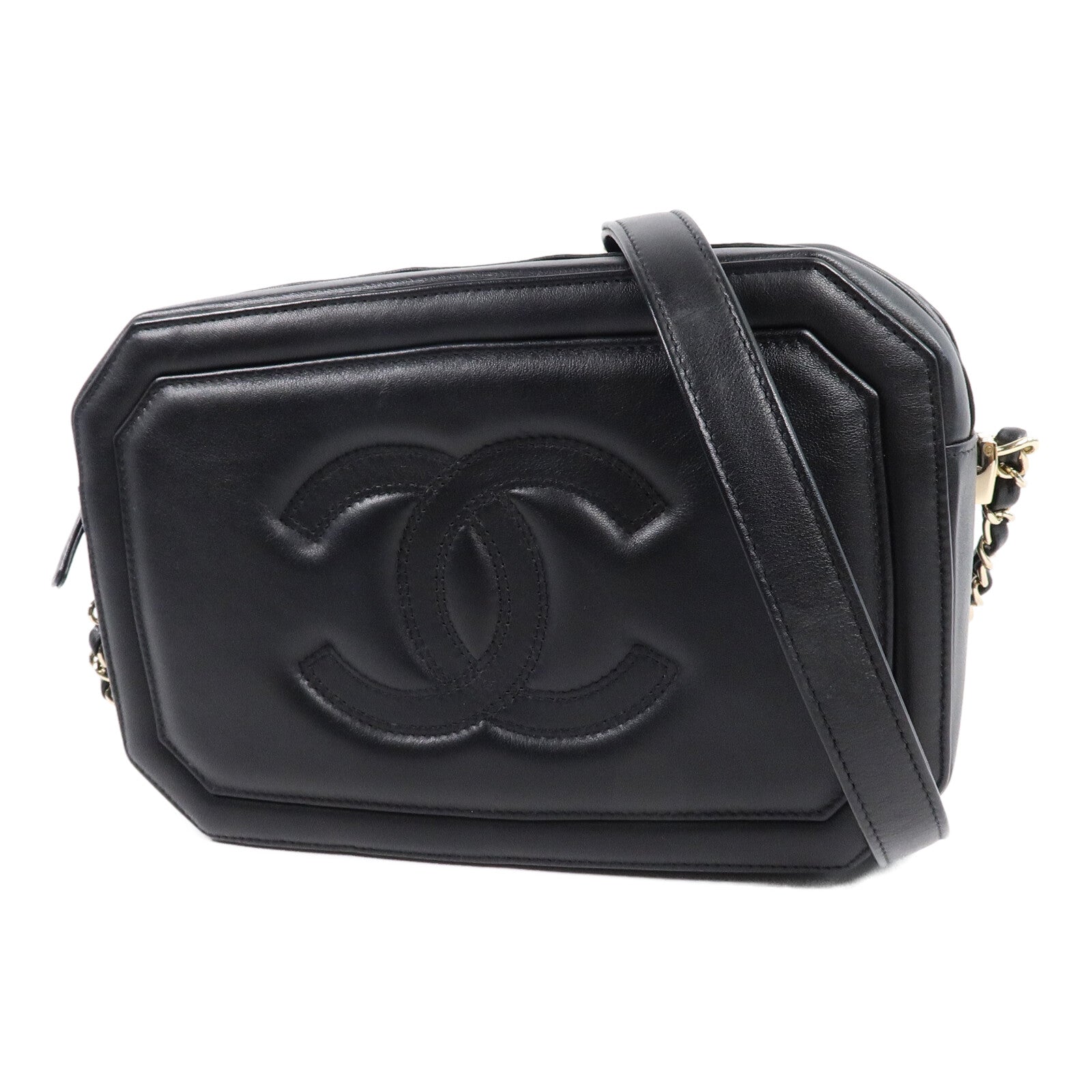CHANEL 羊皮皮革Chain Shoulder Bag鏈帶肩背袋