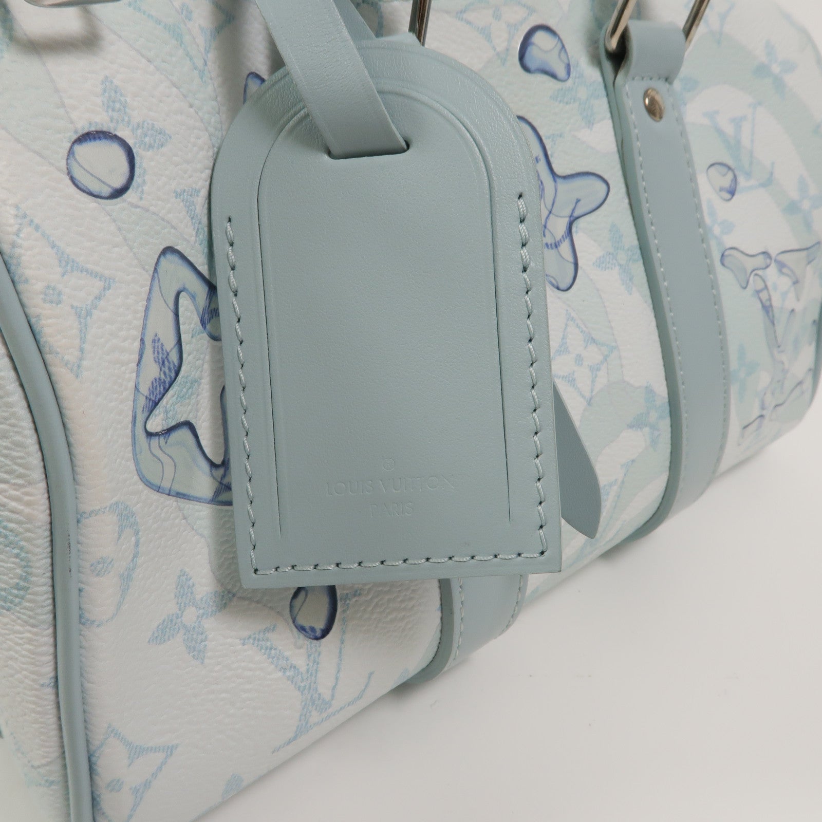 LOUIS VUITTON Monogram Aqua Garden Keepall Bandouliere 25手挽肩背兩用袋