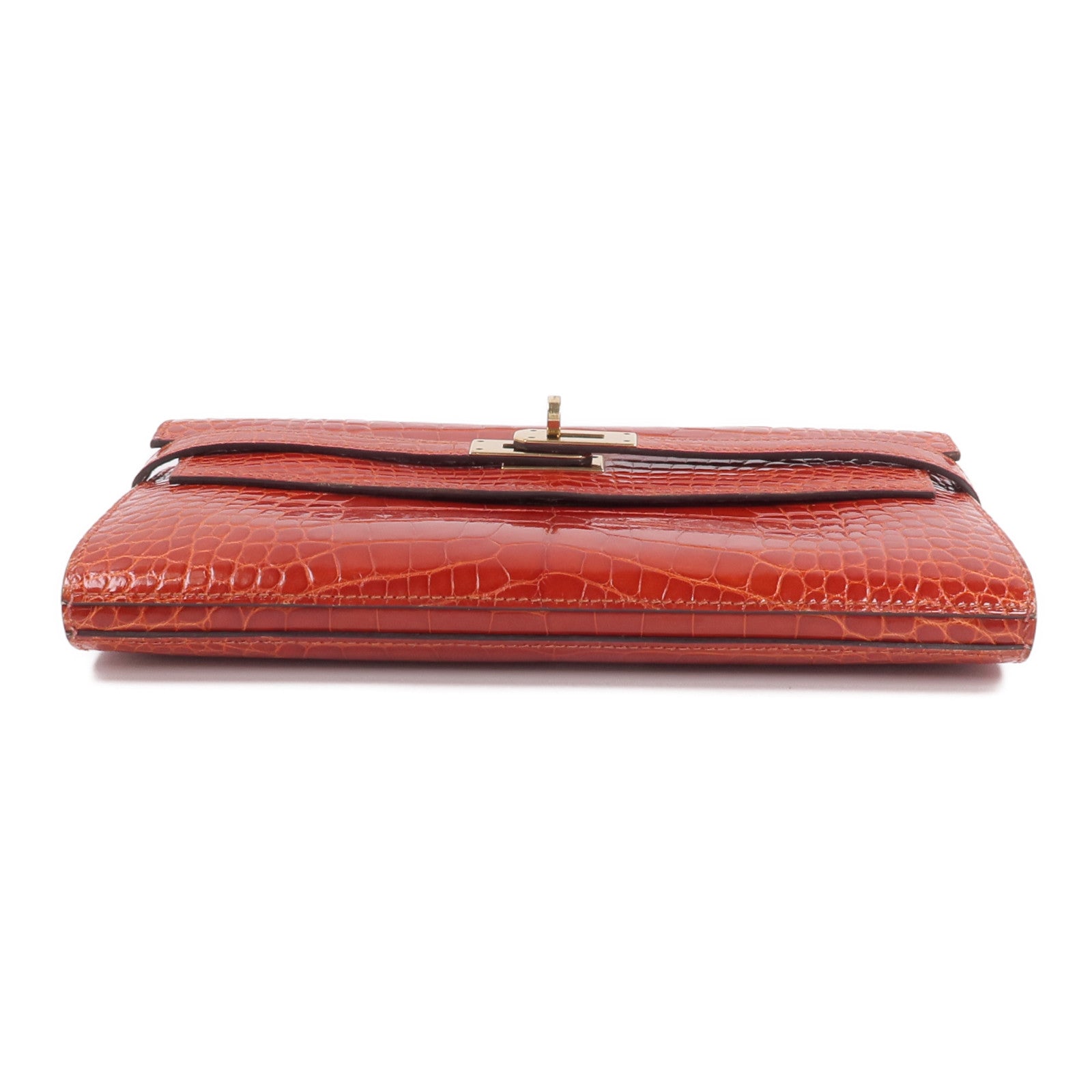 HERMES Alligator皮革Kelly Wallet長錢包