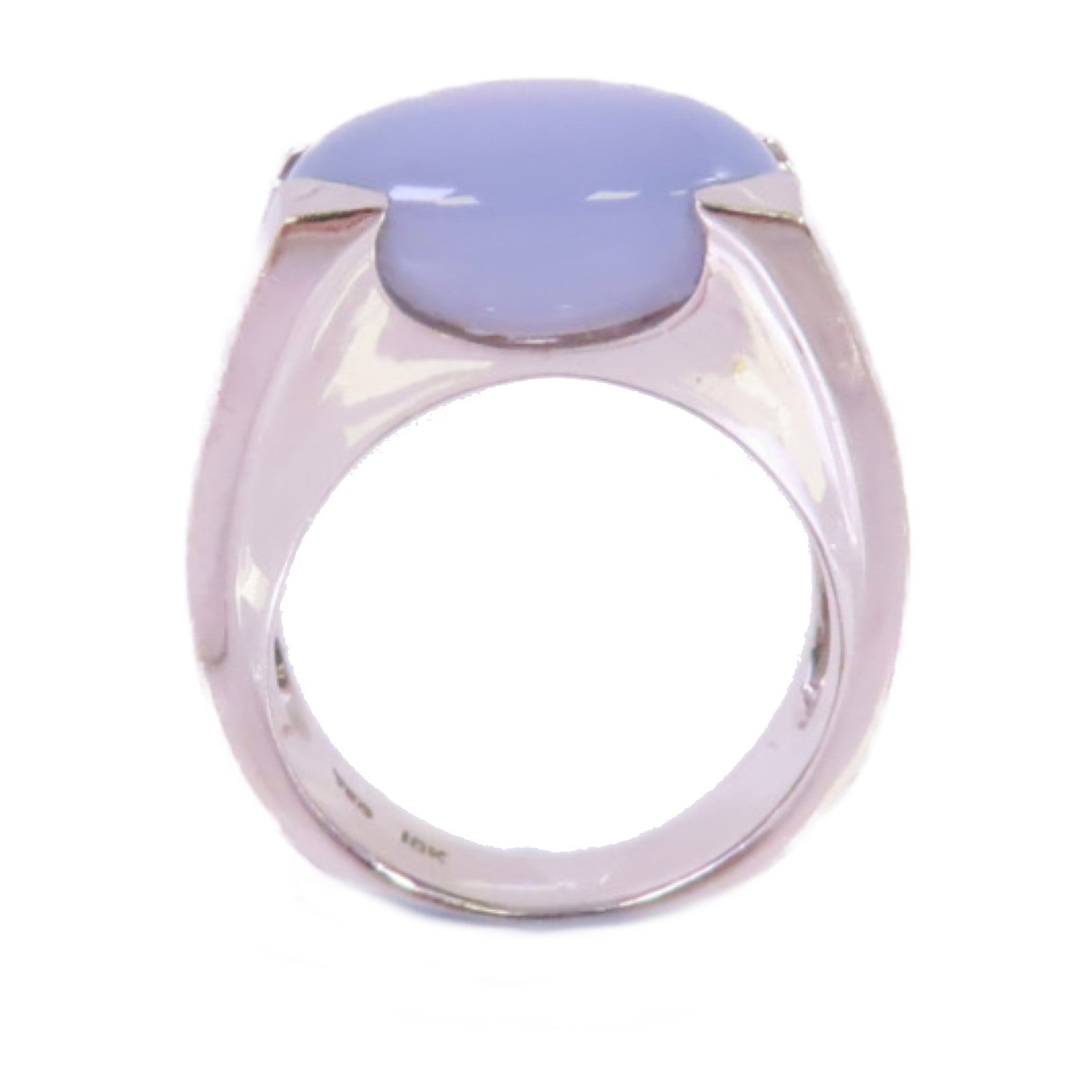 JEWELRY 18K白金/翡翠Jade Ring戒指US#5.25