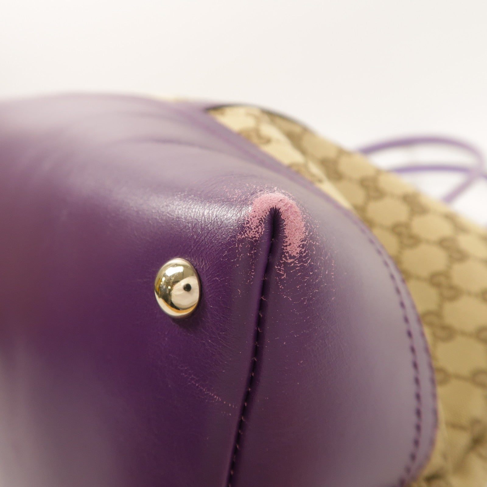 GUCCI 帆布Tote Bag金扣手挽袋