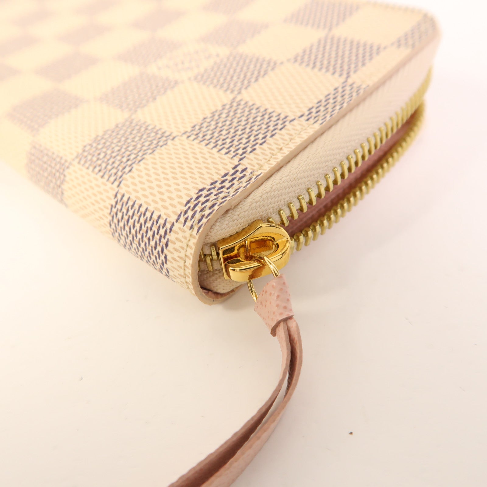 LOUIS VUITTON Damier Azur Clemence Long Wallet金扣長錢包