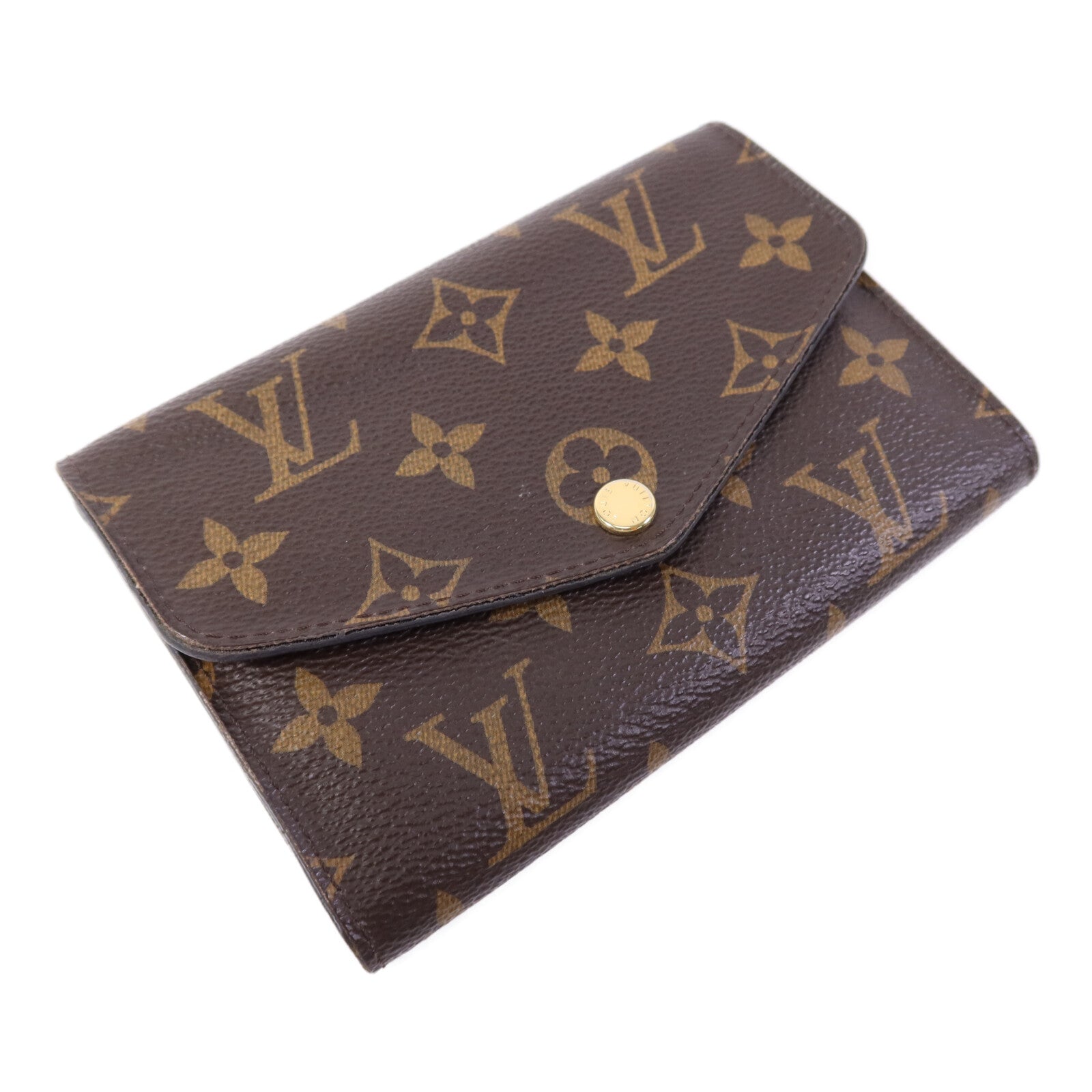 LOUIS VUITTON Monogram Sarah Compact Wallet金扣錢包