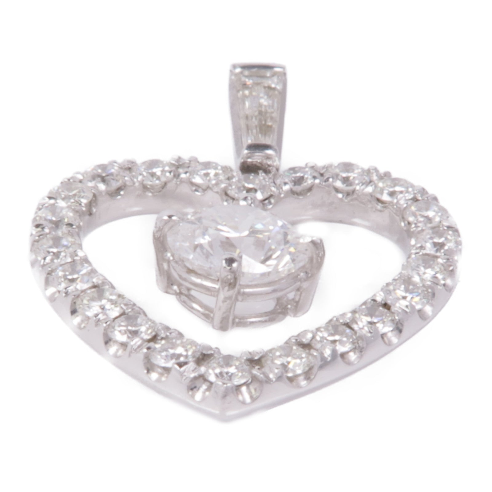 JEWELRY 18K白金Diamond Pendant Top鑽石吊墜