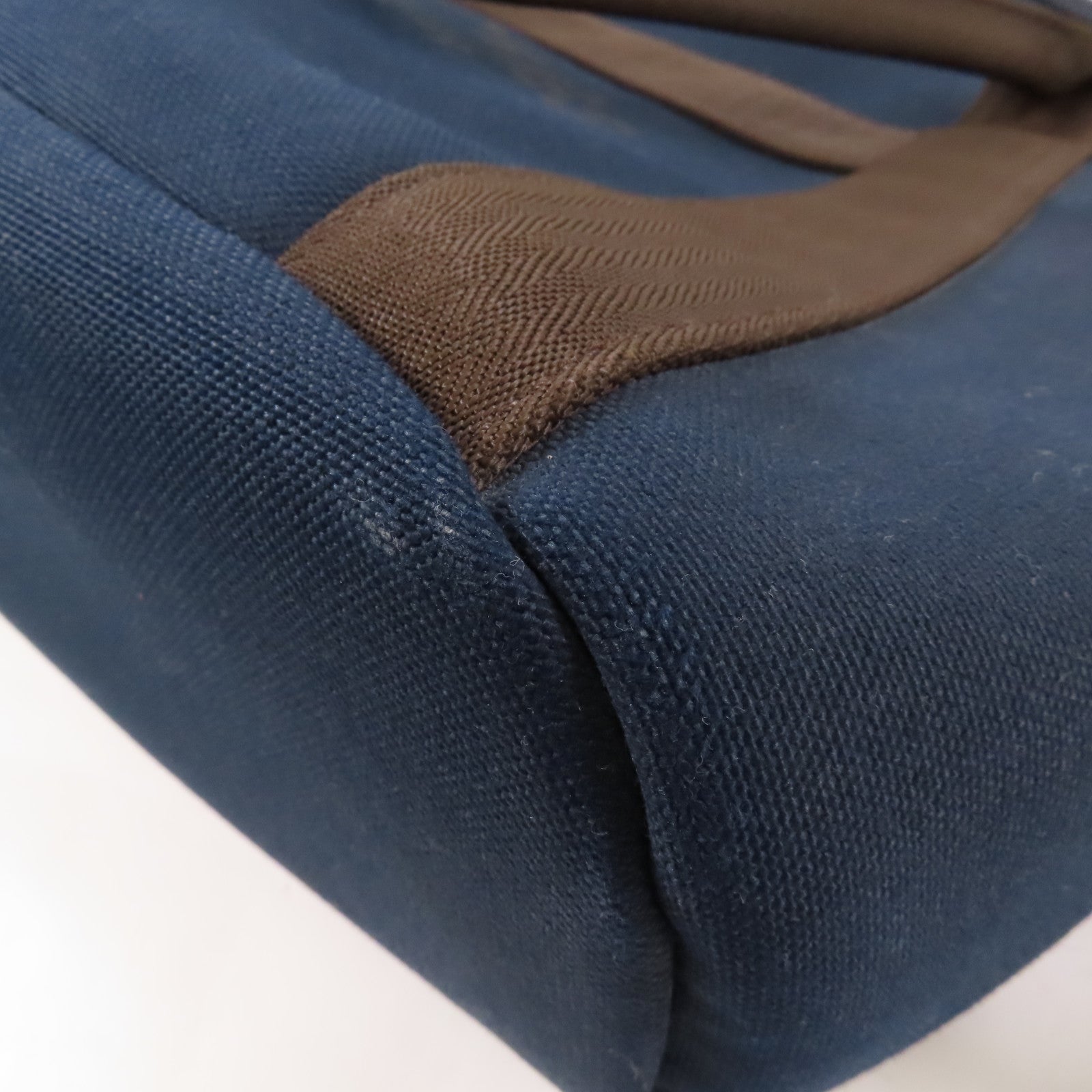 HERMES 【激減優惠】帆布Pansage Groom手挽肩背兩用袋Blue Navy/Feu