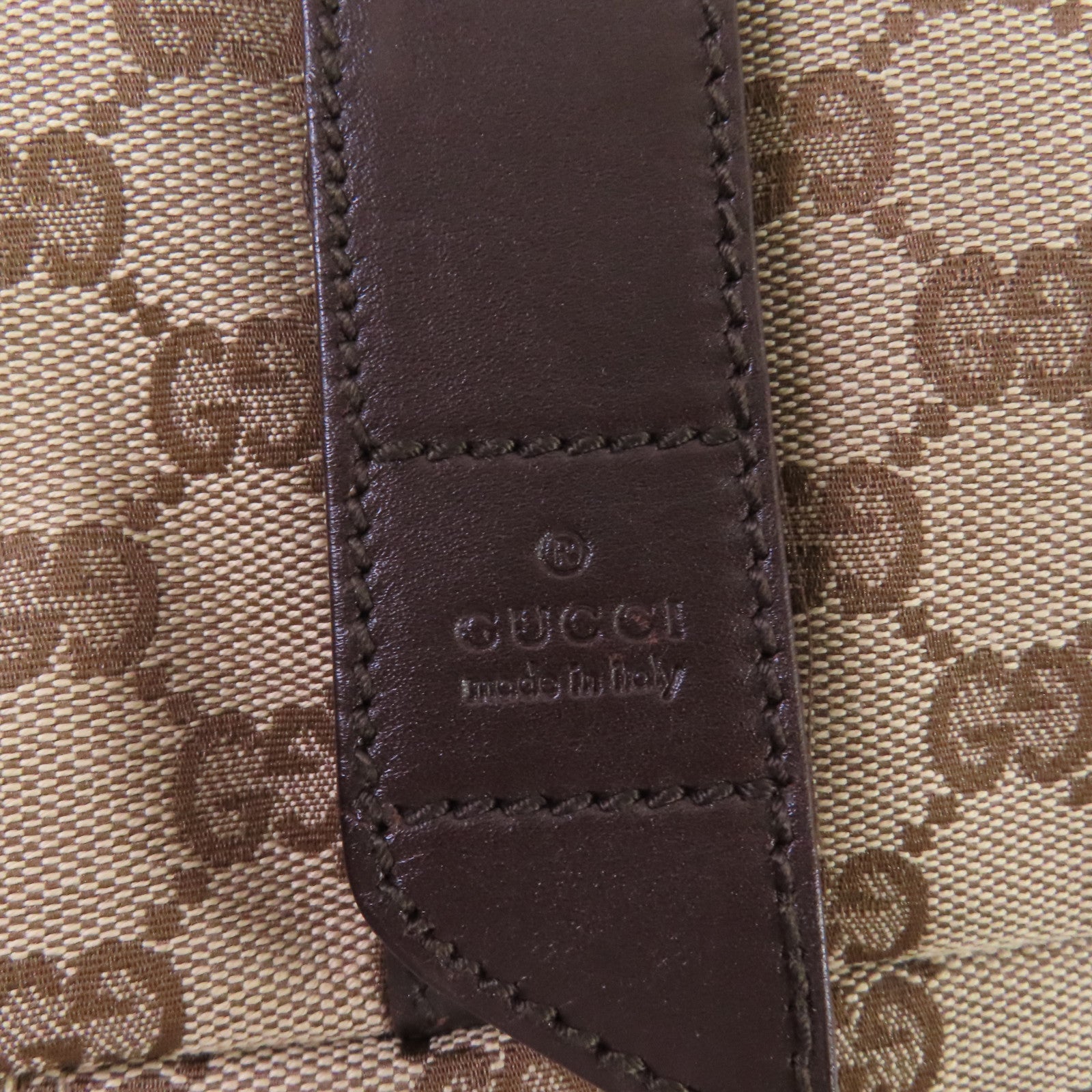GUCCI 【激減優惠】GG帆布Messenger Bag銀扣肩背袋啡色