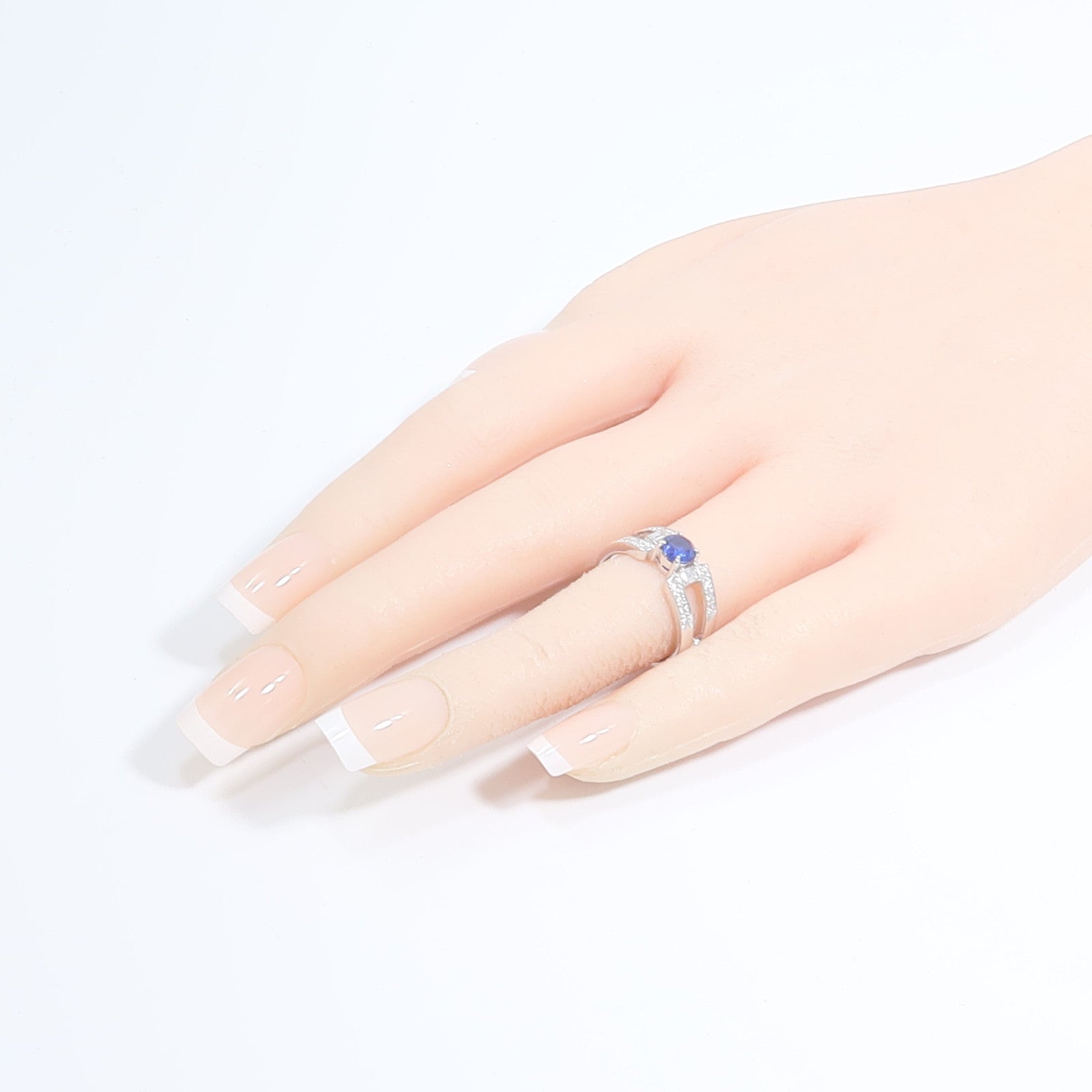 JEWELRY 【激減優惠】Pt900鉑金Sapphire Diamond Ring藍寶石/鑽石戒指
