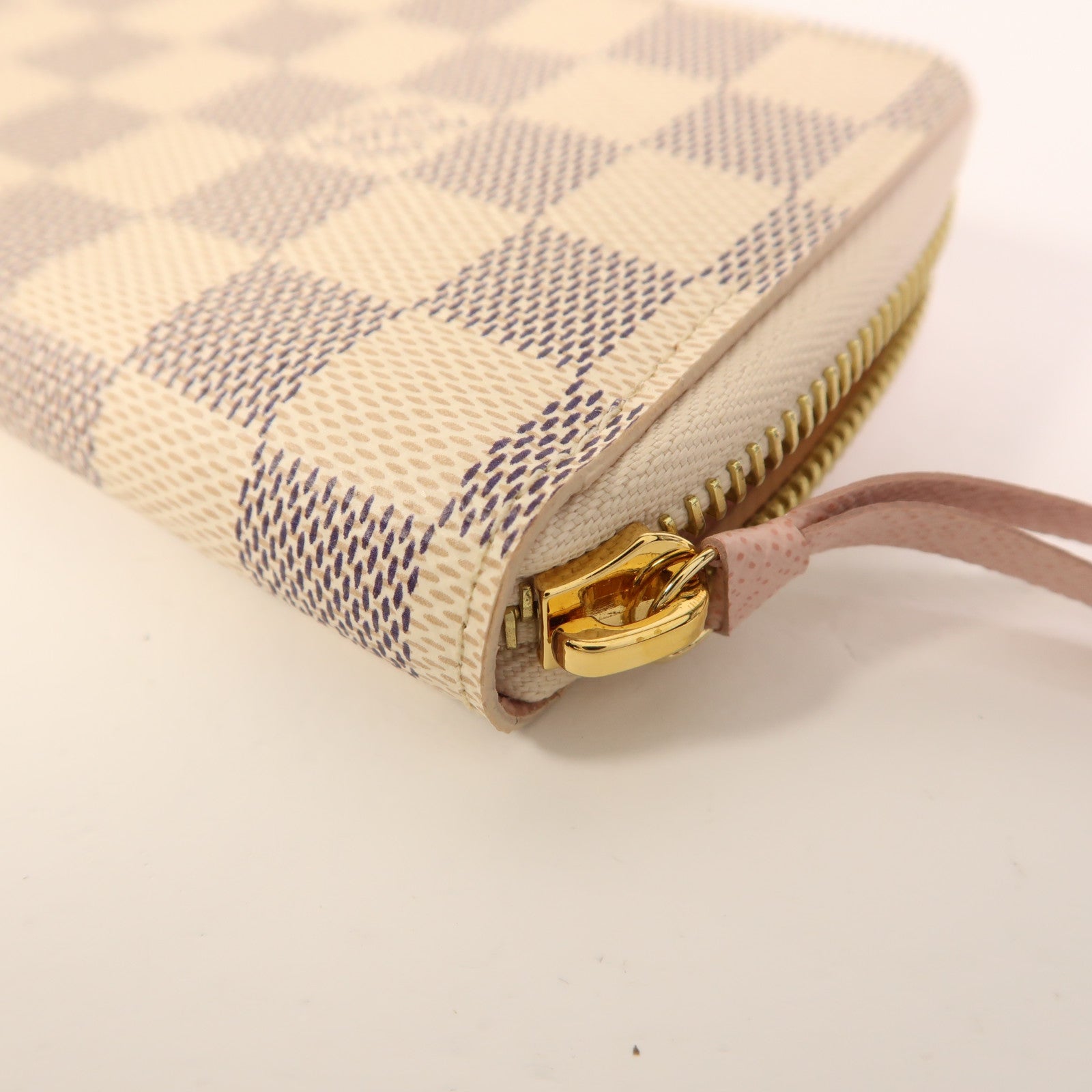 LOUIS VUITTON Damier Azur Clemence Long Wallet金扣長錢包