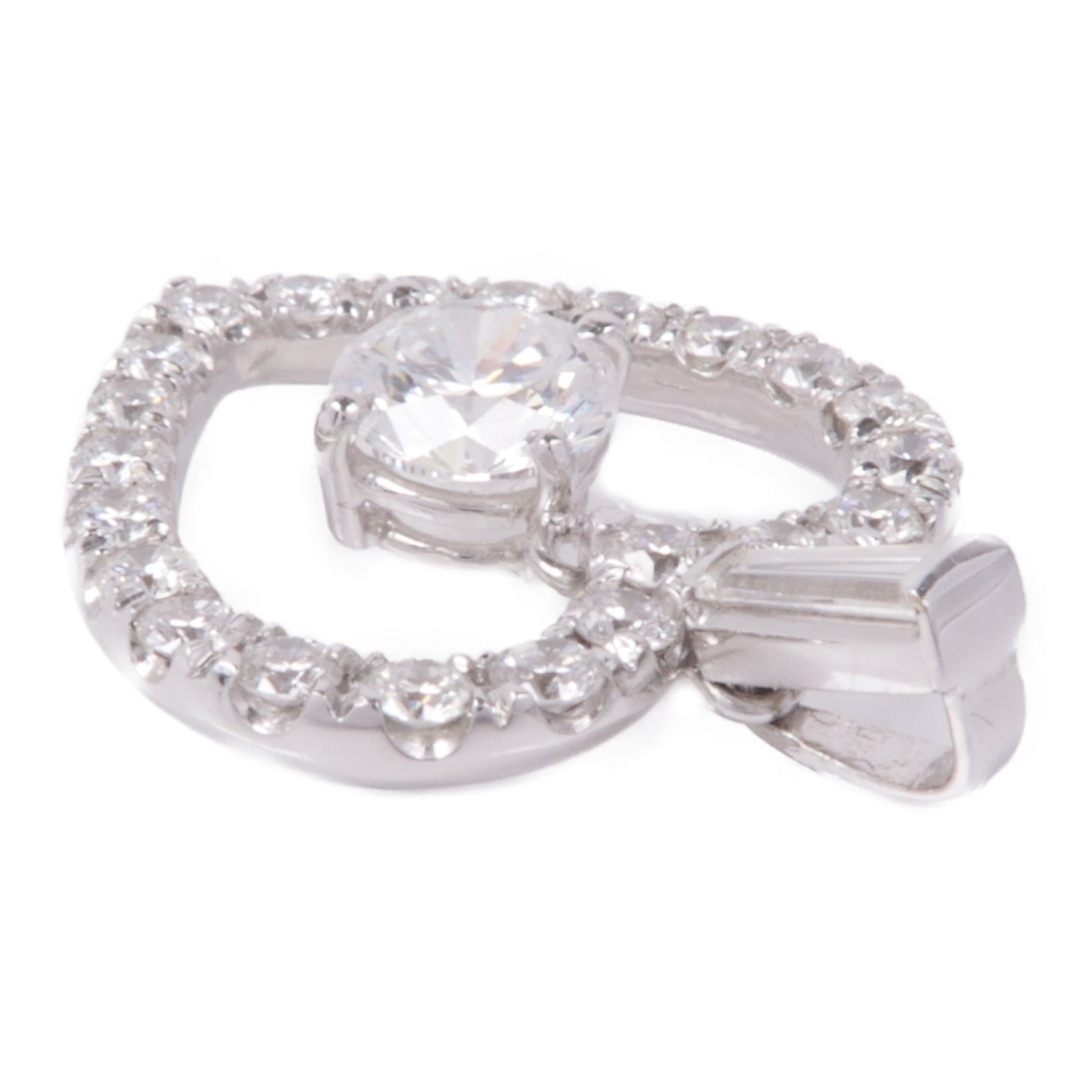 JEWELRY 18K白金Diamond Pendant Top鑽石吊墜