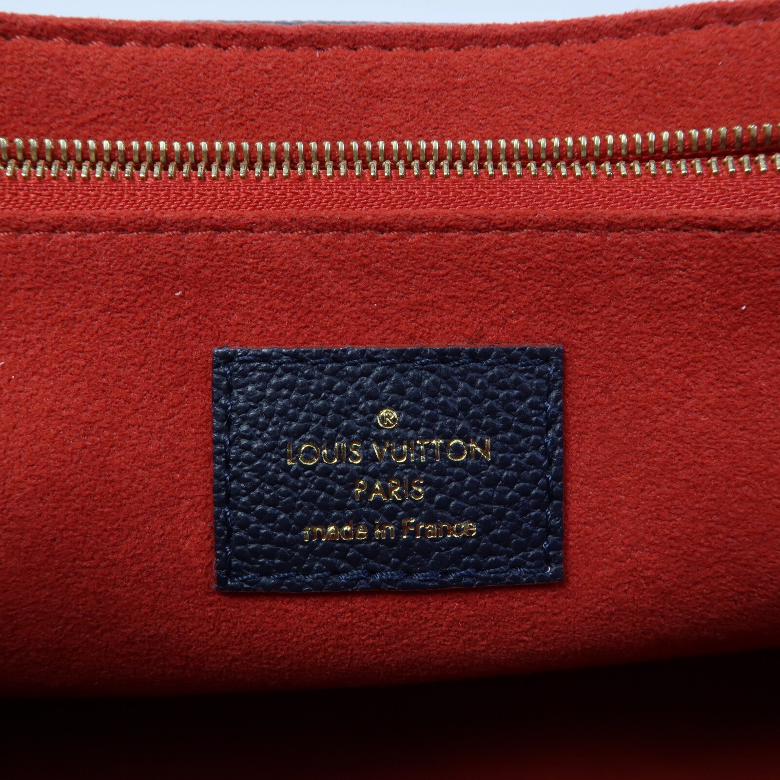 LOUIS VUITTON Monogram Empreinte Vavin PM鏈帶肩背袋深藍色