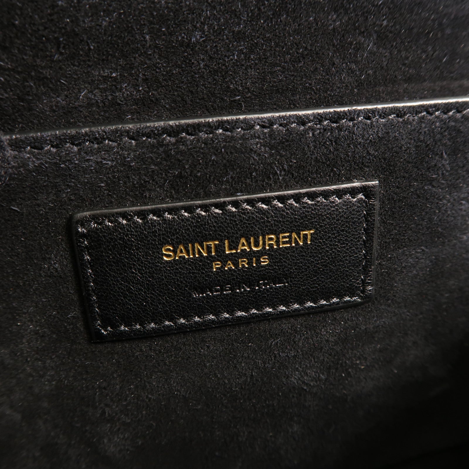 SAINT LAURENT 【激減優惠】牛皮/麂皮皮革Bellechasse金扣肩背袋