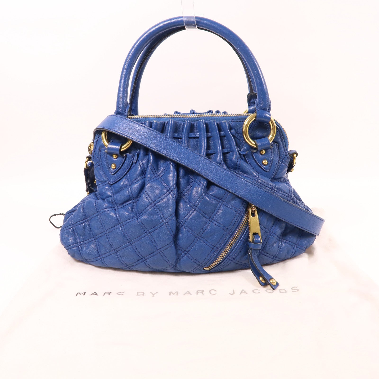 MARC JACOBS 牛皮皮革2 Way Bag金扣鏈帶手挽肩背兩用袋