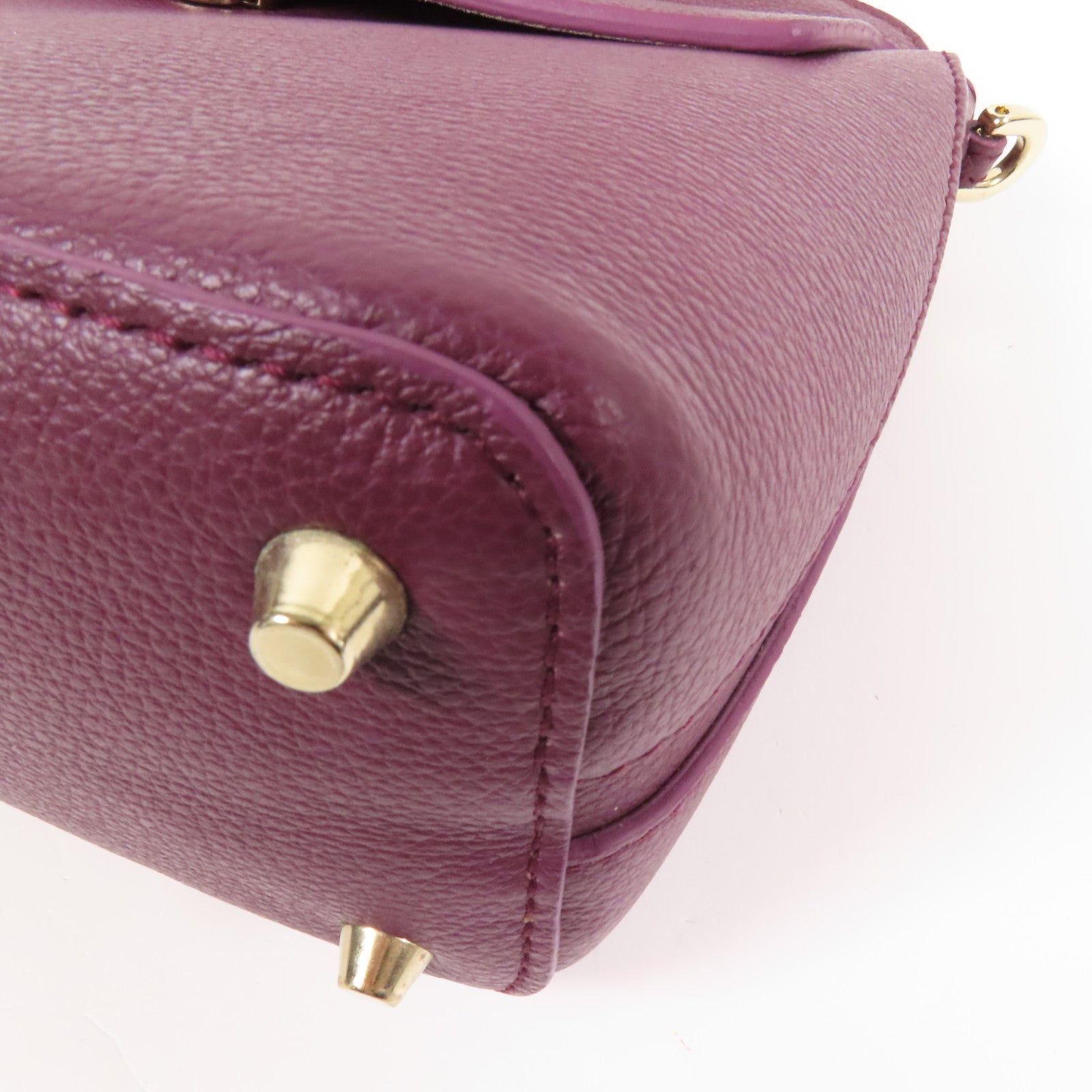 Furla 牛皮皮革Shoulder Bag金扣手挽肩背兩用袋