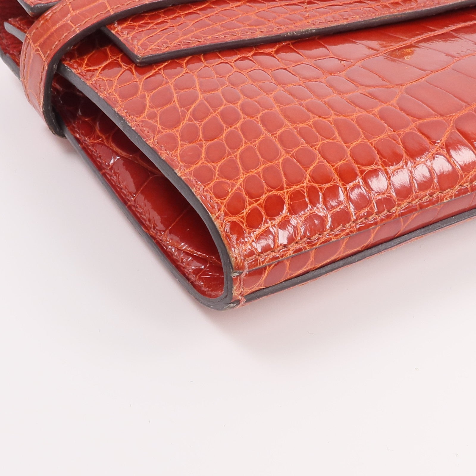 HERMES Alligator皮革Kelly Wallet長錢包